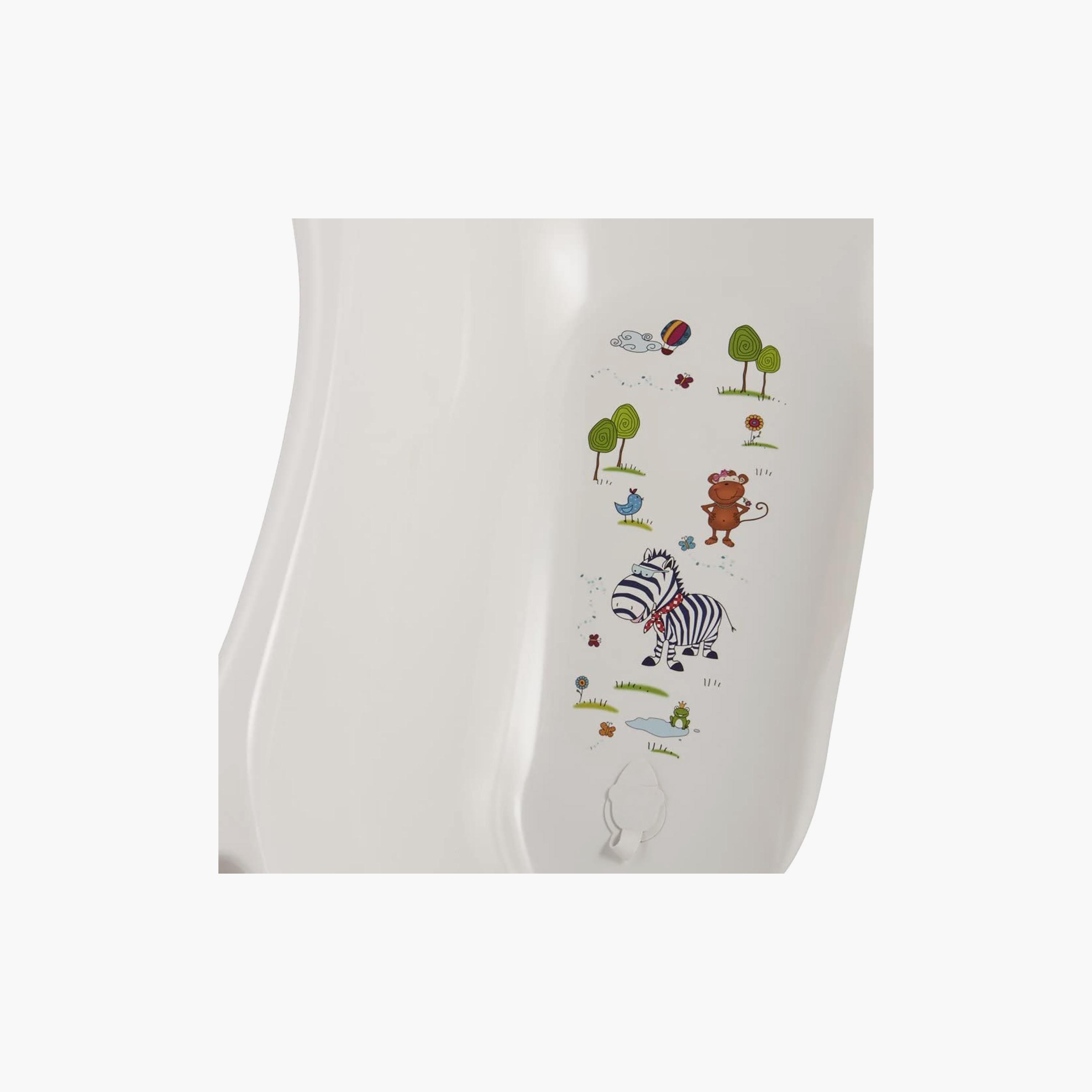 Keeeper Bathtub with Drain Plug - Hippo - White-baby-bathandcare-bathtubs-image-3