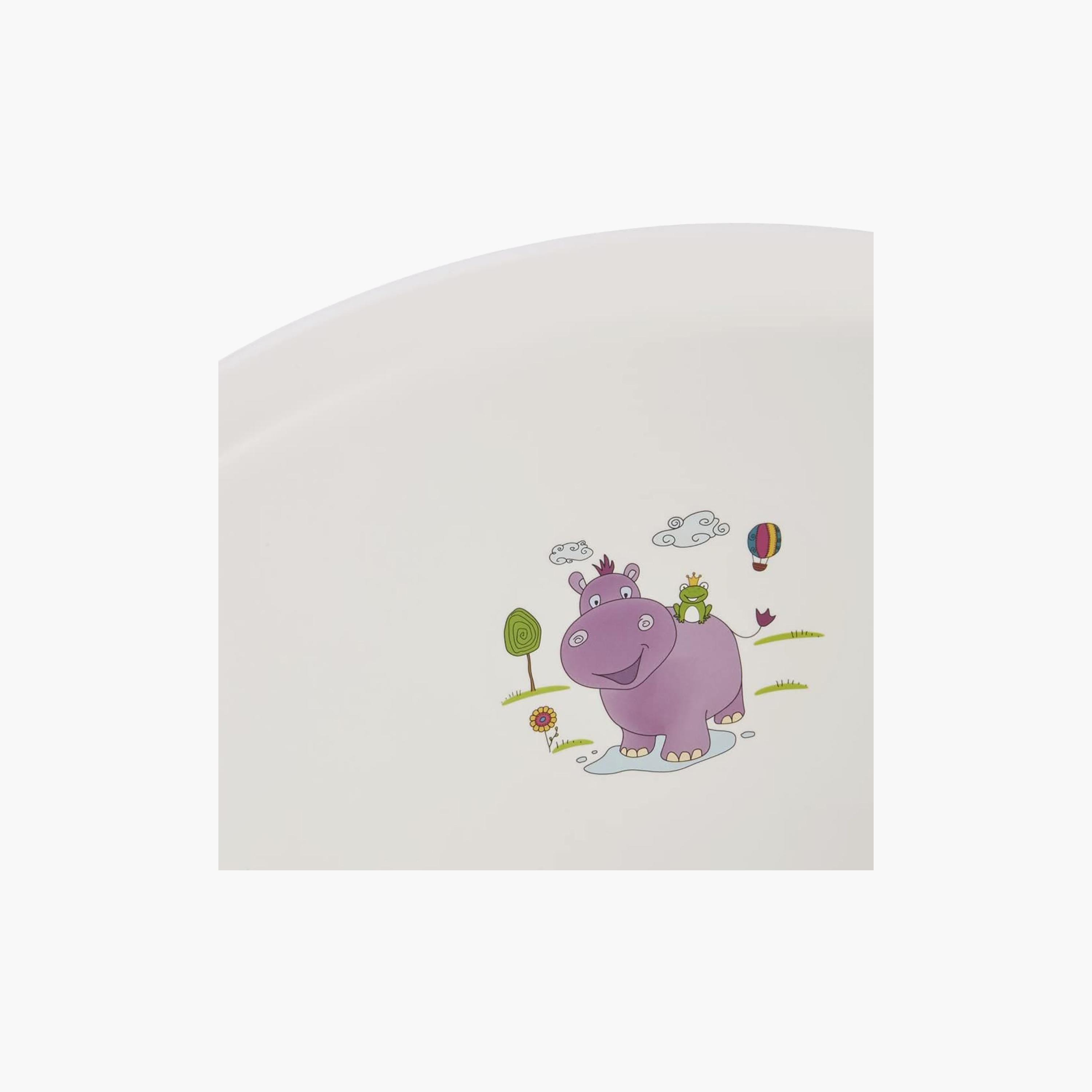 Keeeper Bathtub with Drain Plug - Hippo - White-baby-bathandcare-bathtubs-image-6
