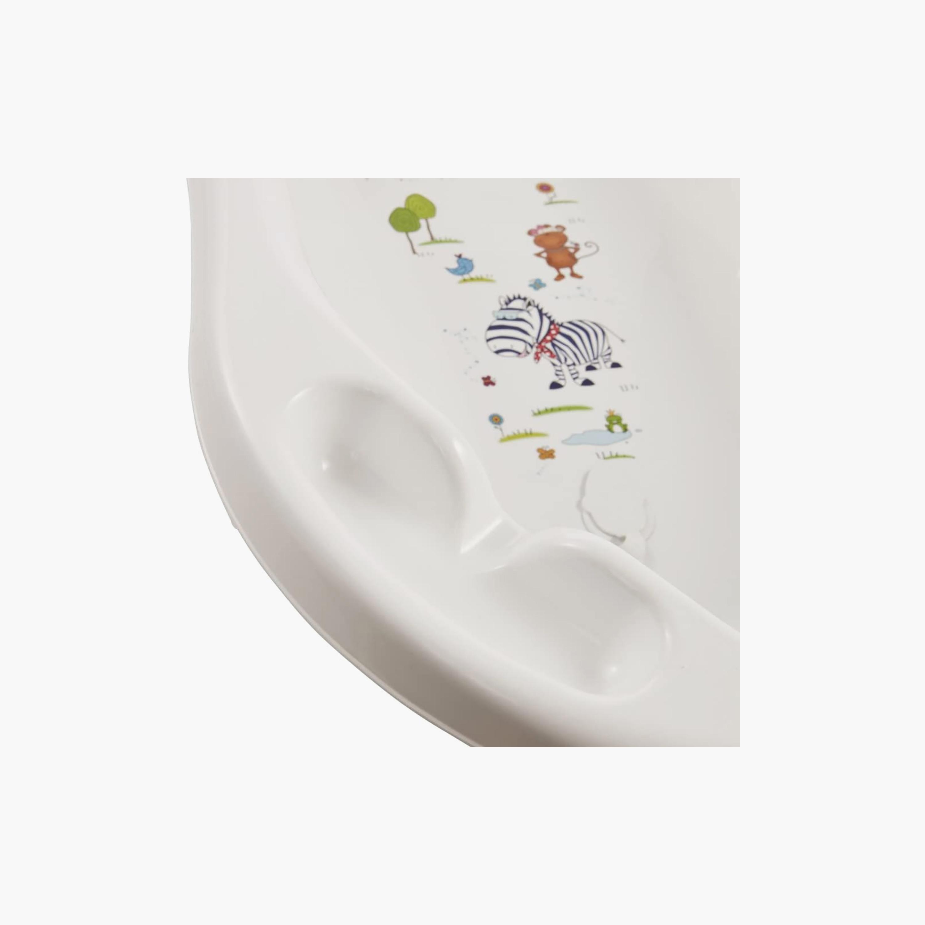 Keeeper Bathtub with Drain Plug - Hippo - White-baby-bathandcare-bathtubs-image-7