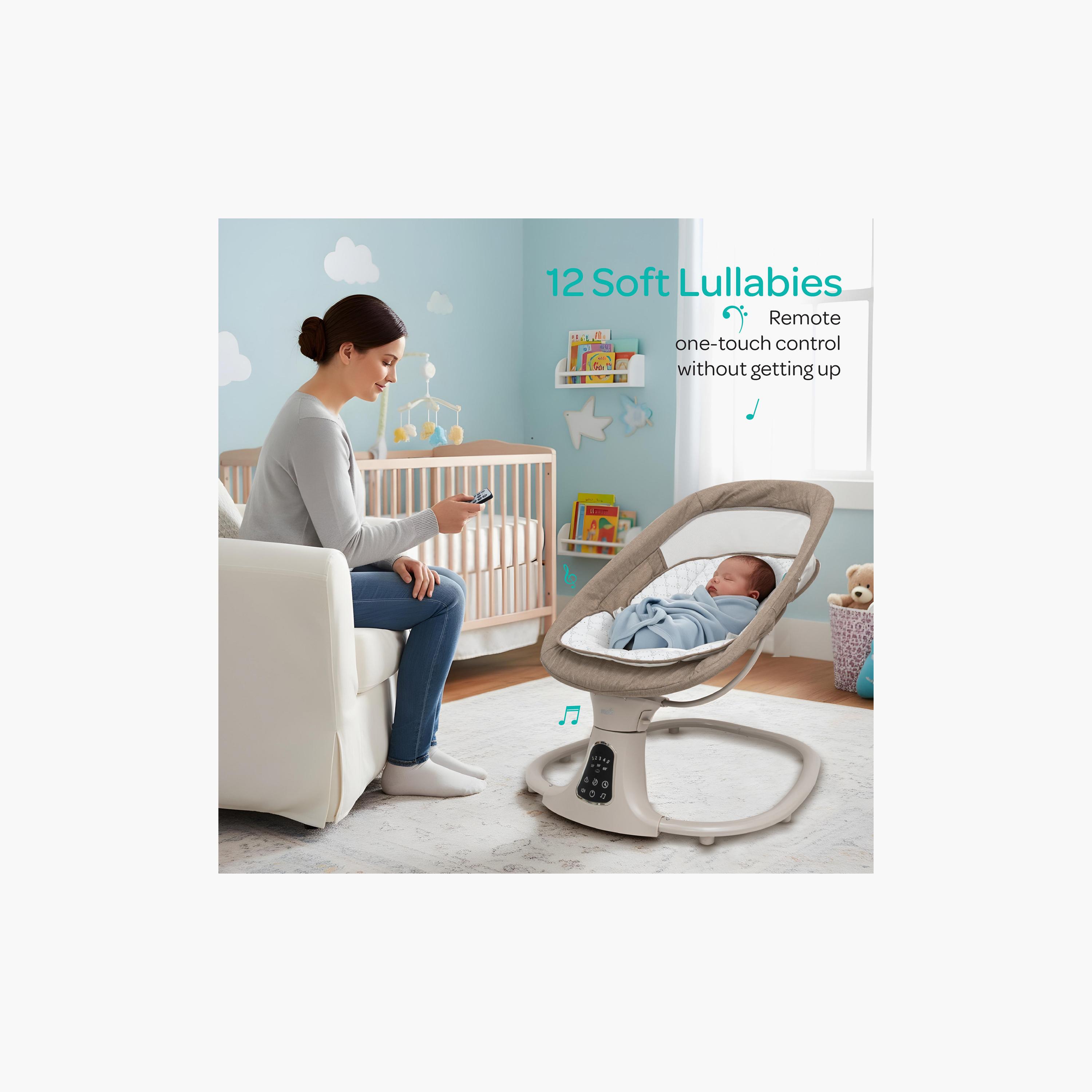 Moon Koze Remote Controlled Baby Swing with Built-In Music System & Mosquito Net - 0 months+-baby-infantactivity-swings-image-7