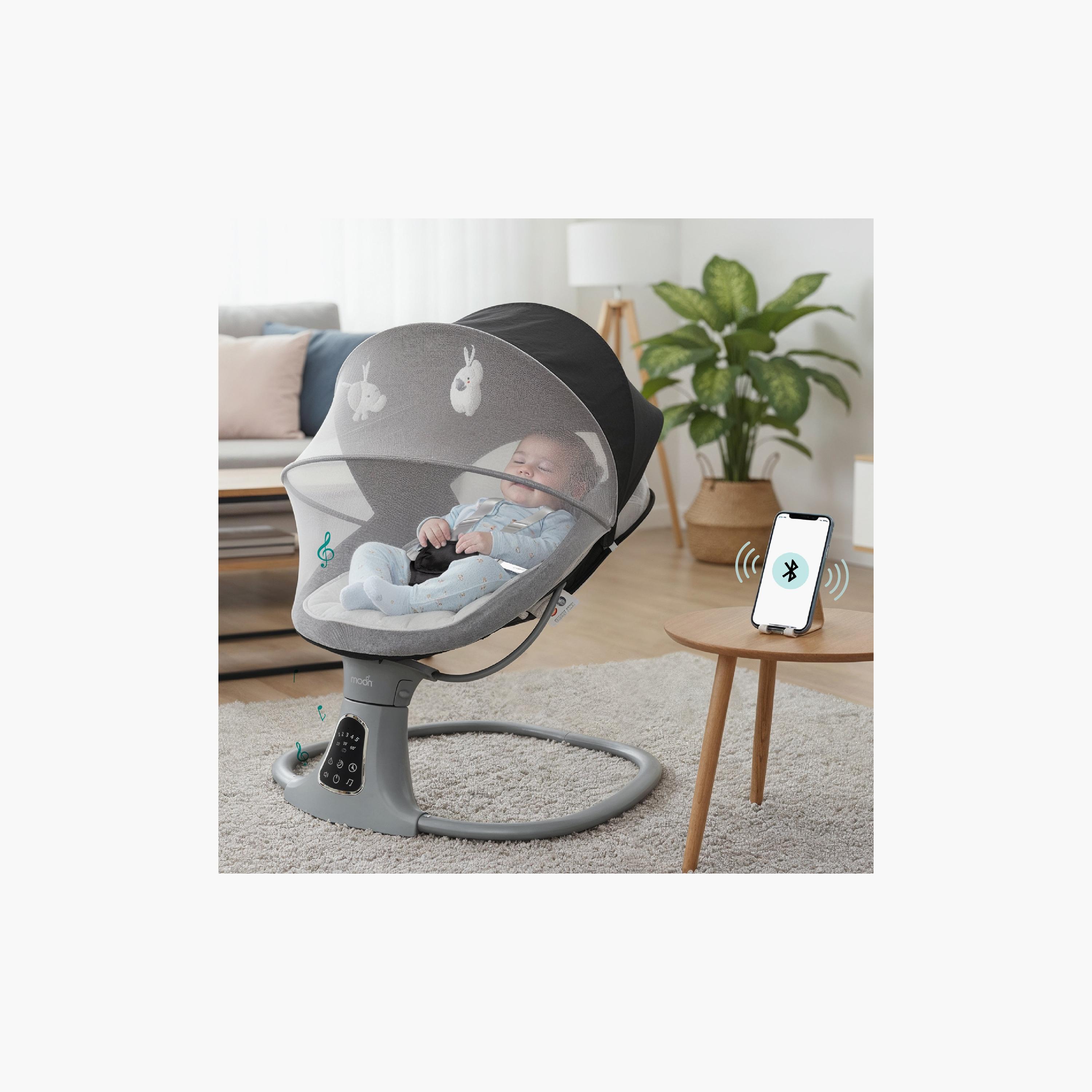 Moon Koze Remote Controlled Baby Swing with Built-In Music System & Mosquito Net - 0 months+-baby-infantactivity-swings-image-9