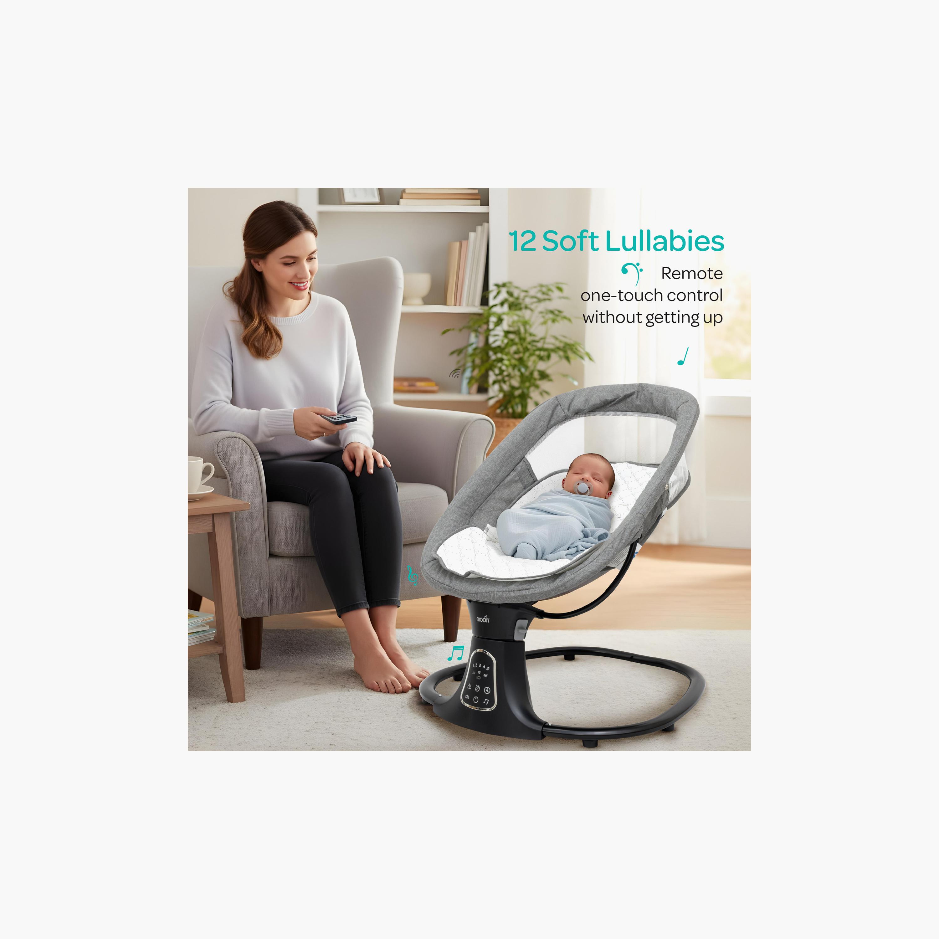Moon Koze Remote Controlled Baby Swing with Built-In Music System & Mosquito Net - 0 months+-baby-infantactivity-swings-image-7