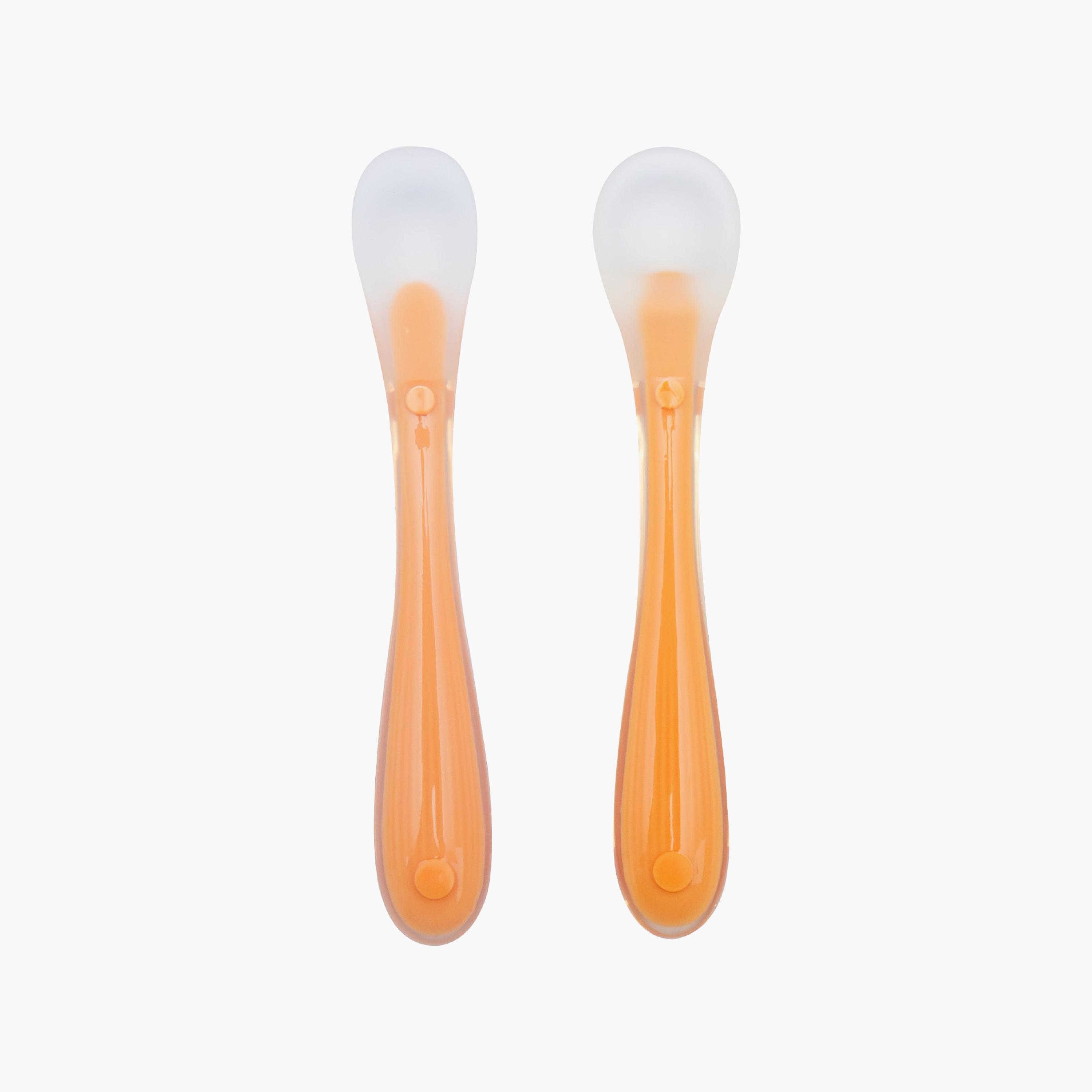Moon 2-Piece LED Weaning Silicone Feeding Spoon-baby-feeding-mealtimeessentials-image-1