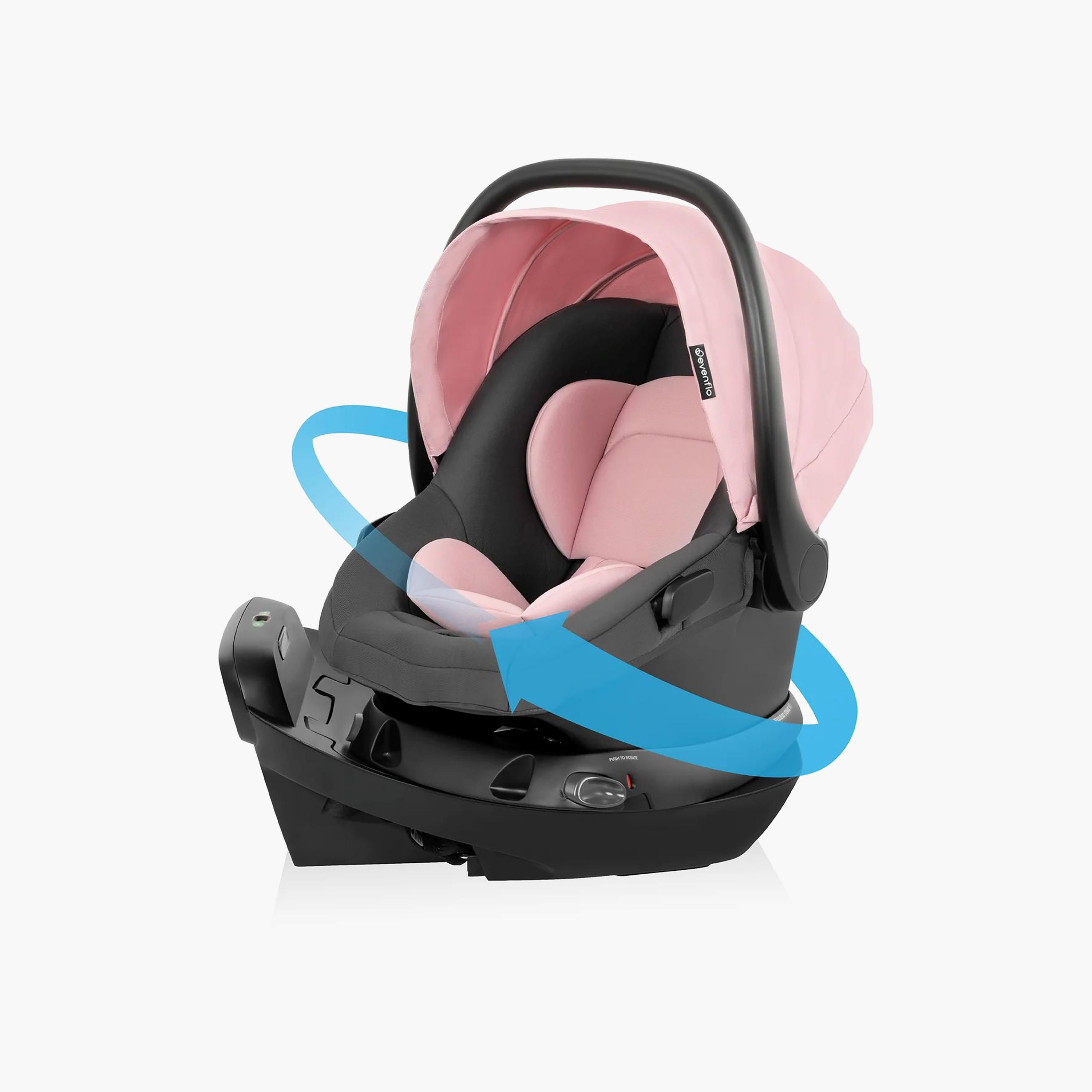 Evenflo Shyft Intuiti Travel System with Revolve180 LiteMax NXT Infant Car Seat - Amaranth Pink-baby-gear-strollersandprams-travelsystems-image-2