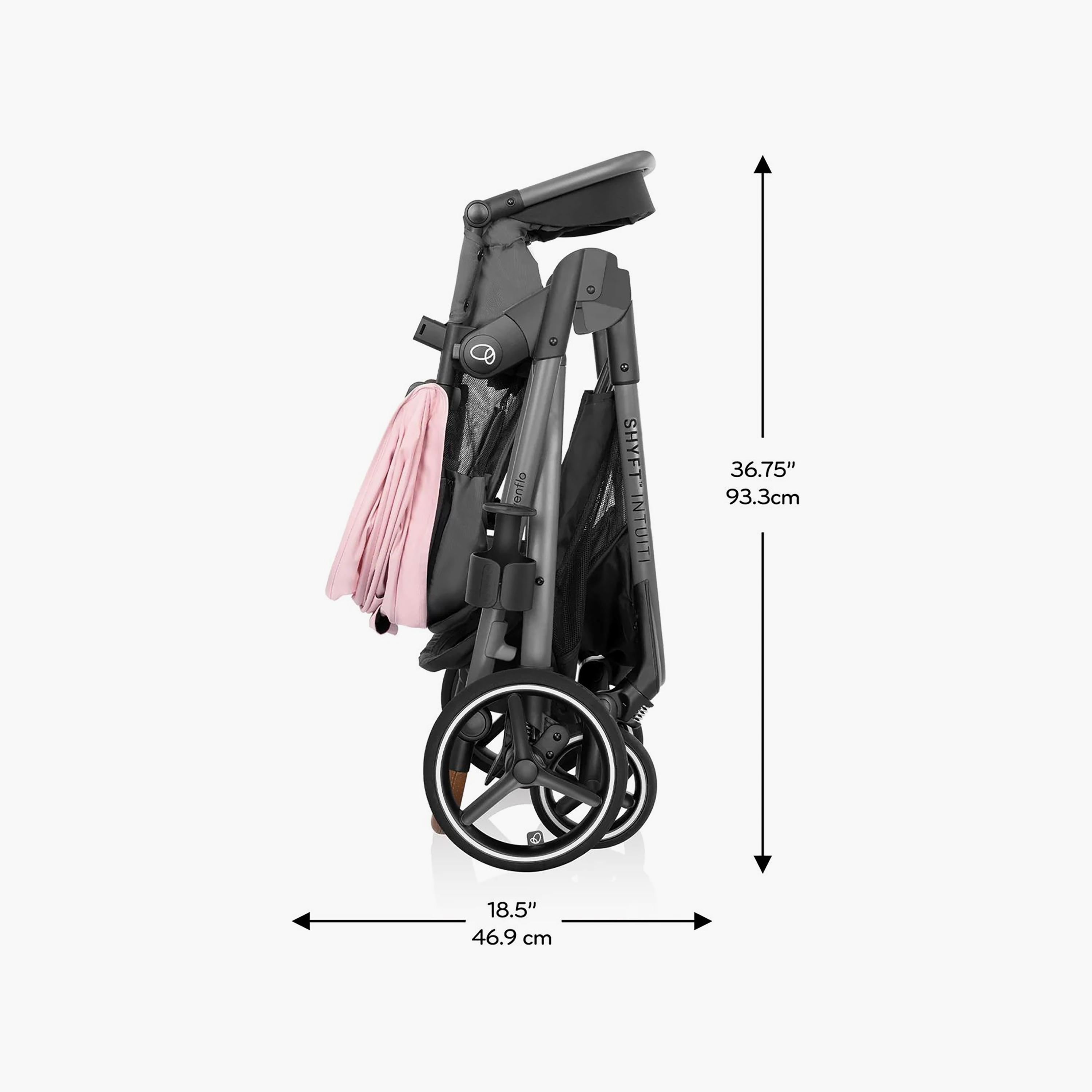 Evenflo Shyft Intuiti Travel System with Revolve180 LiteMax NXT Infant Car Seat - Amaranth Pink-baby-gear-strollersandprams-travelsystems-image-6