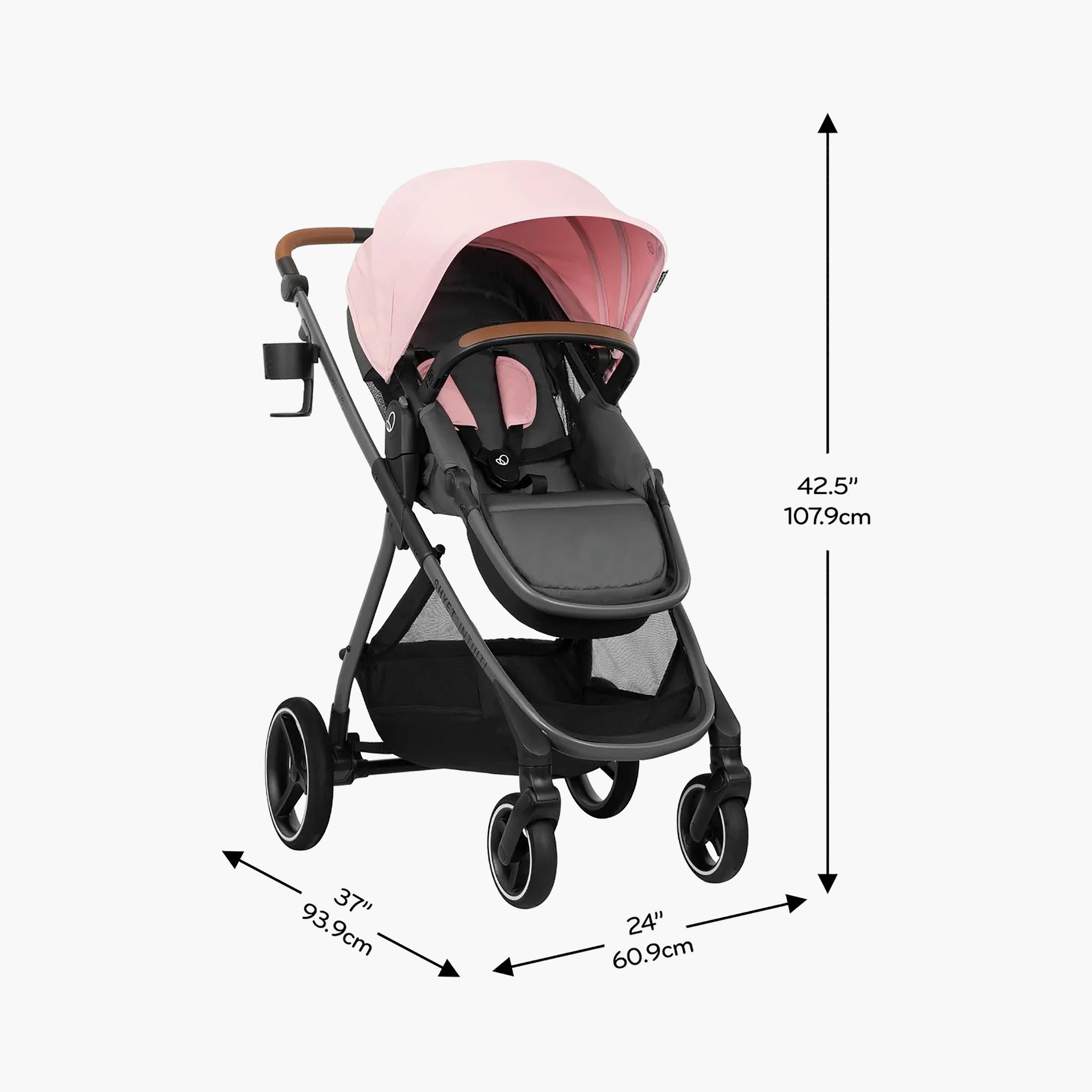 Evenflo Shyft Intuiti Travel System with Revolve180 LiteMax NXT Infant Car Seat - Amaranth Pink-baby-gear-strollersandprams-travelsystems-image-7