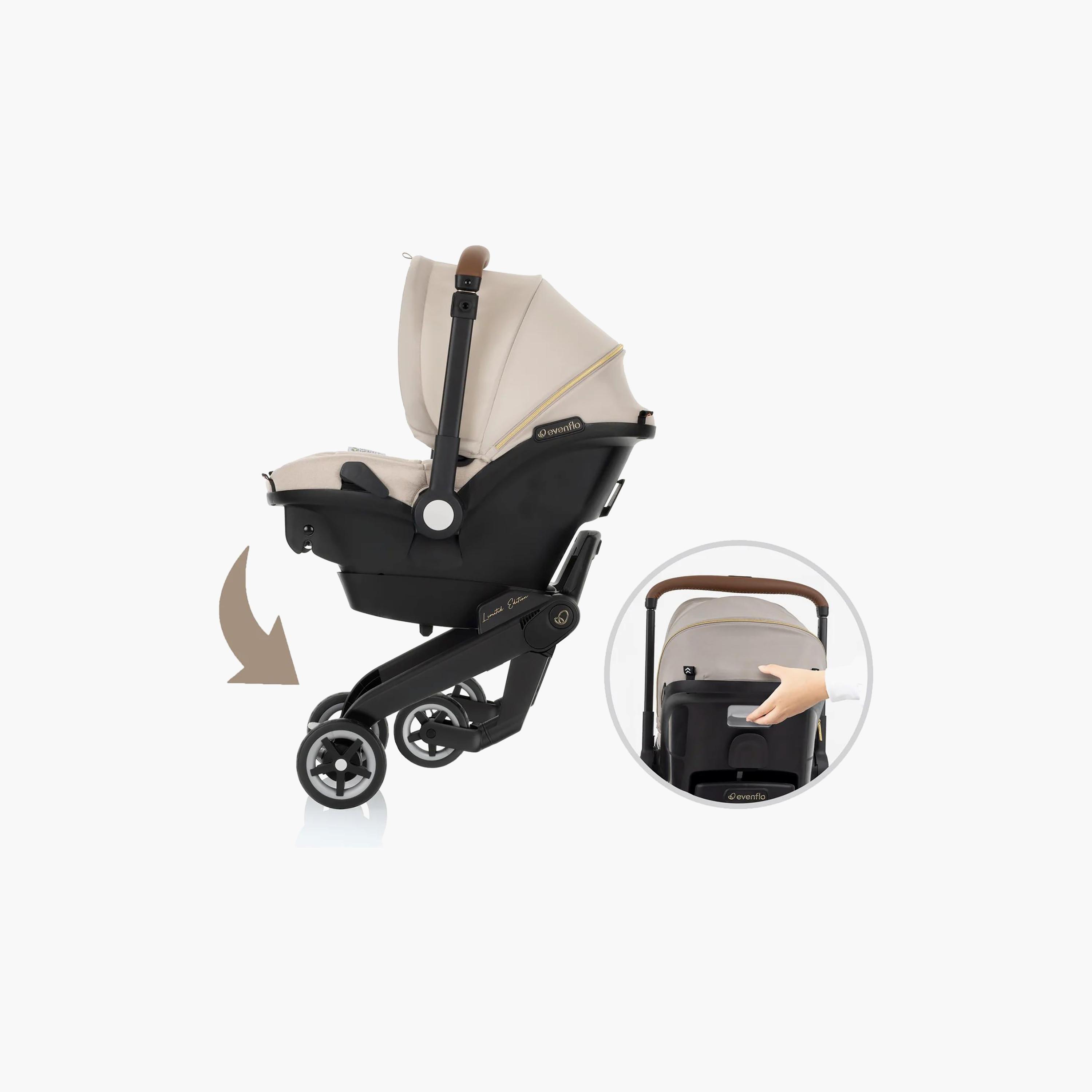 مقعد سيارة وعربة أطفال شيفت دوالرايد مع مساحة تخزين متعددة من إيفنفلو - شامبين-baby-gear-strollersandprams-travelsystems-image-23