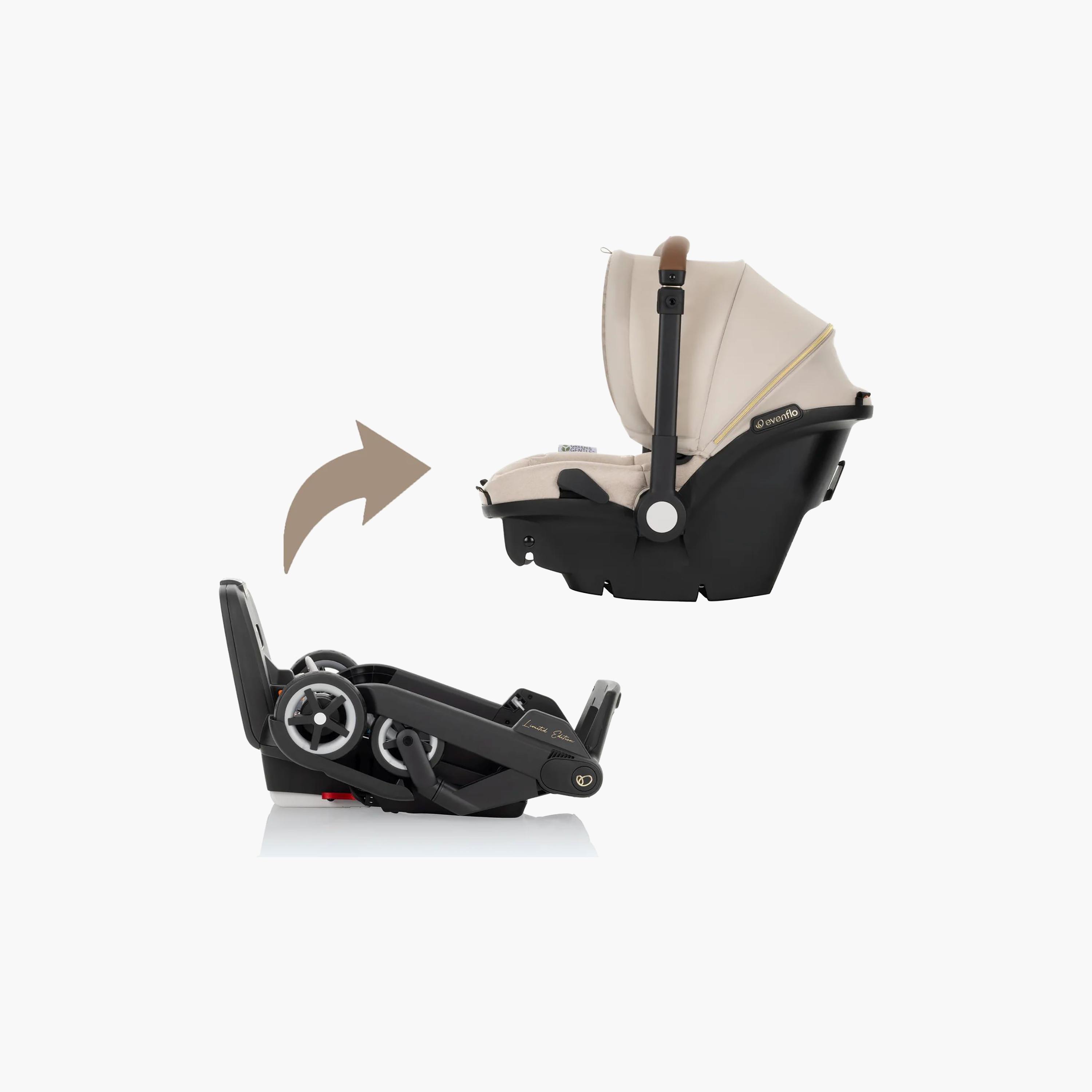 مقعد سيارة وعربة أطفال شيفت دوالرايد مع مساحة تخزين متعددة من إيفنفلو - شامبين-baby-gear-strollersandprams-travelsystems-image-24