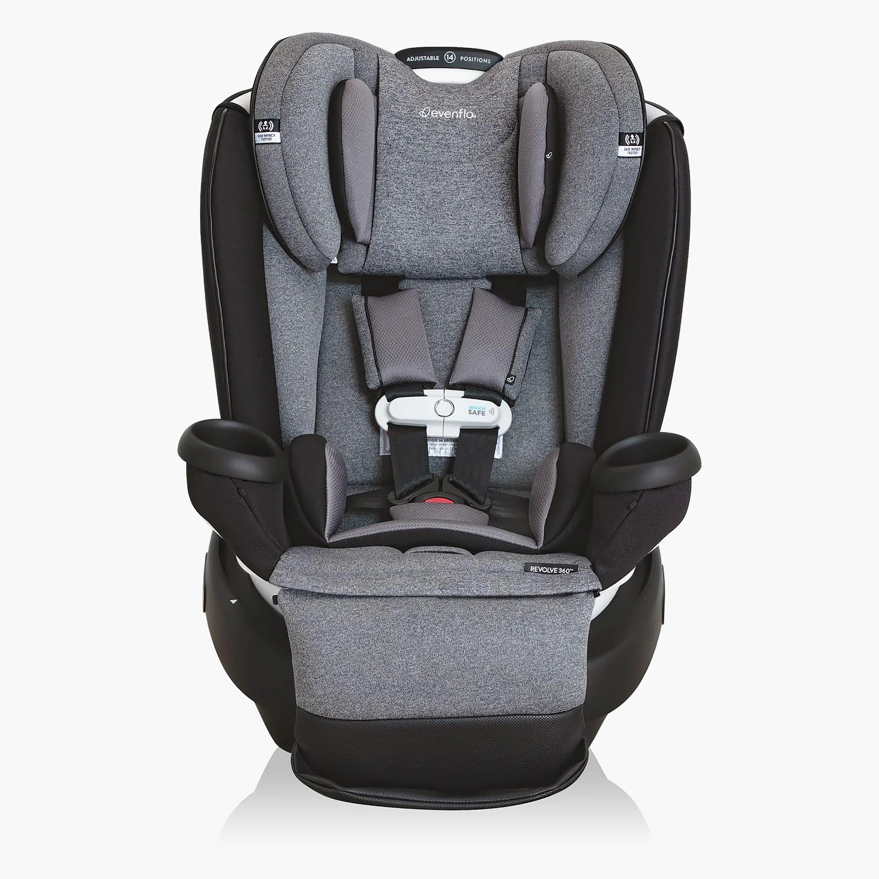 Evenflo Gold Revolve360 Extend All-in-One Rotational Car Seat with SensorSafe - Moonstone Gray-baby-gear-carseats-image-1