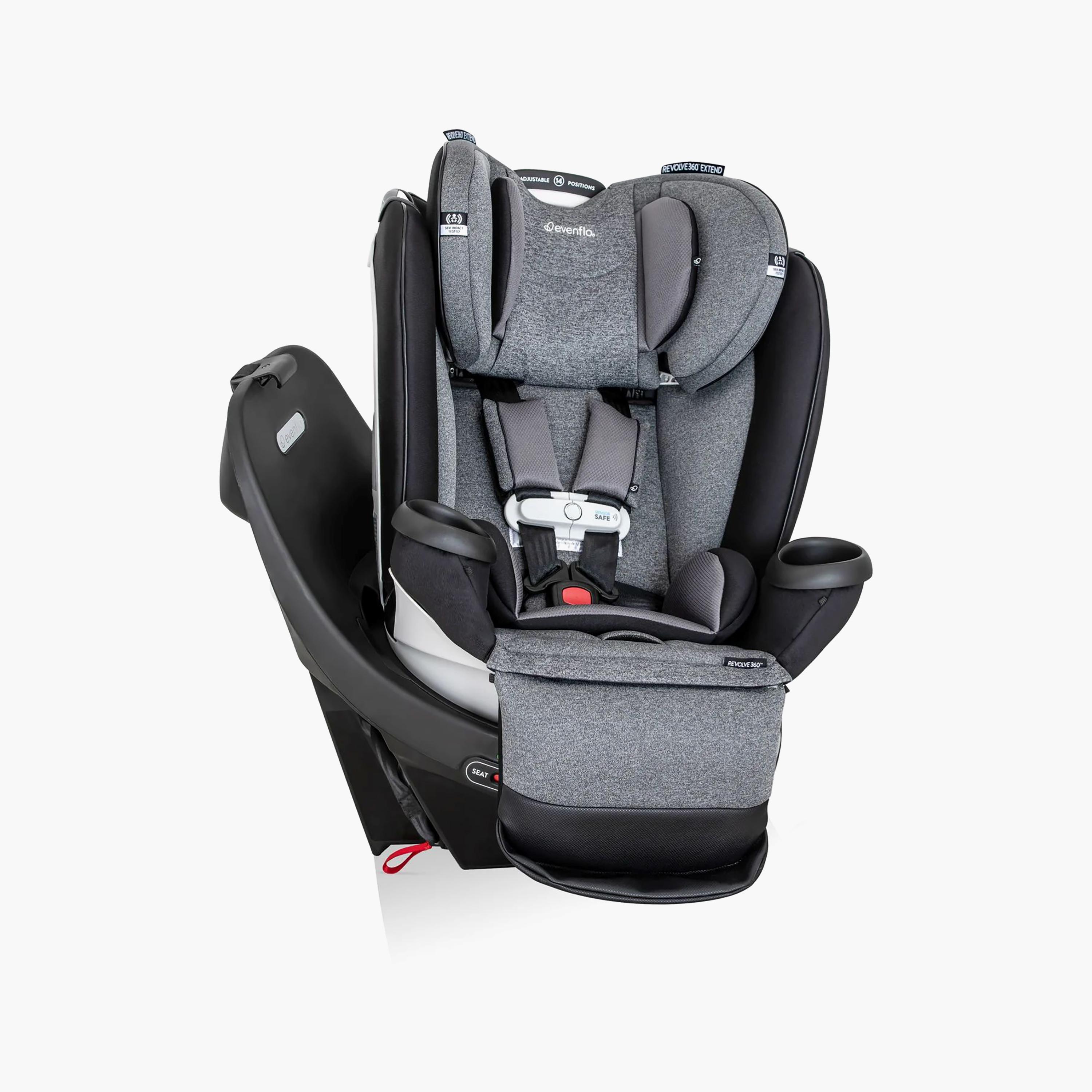 Evenflo Gold Revolve360 Extend All-in-One Rotational Car Seat with SensorSafe - Moonstone Gray-baby-gear-carseats-image-22
