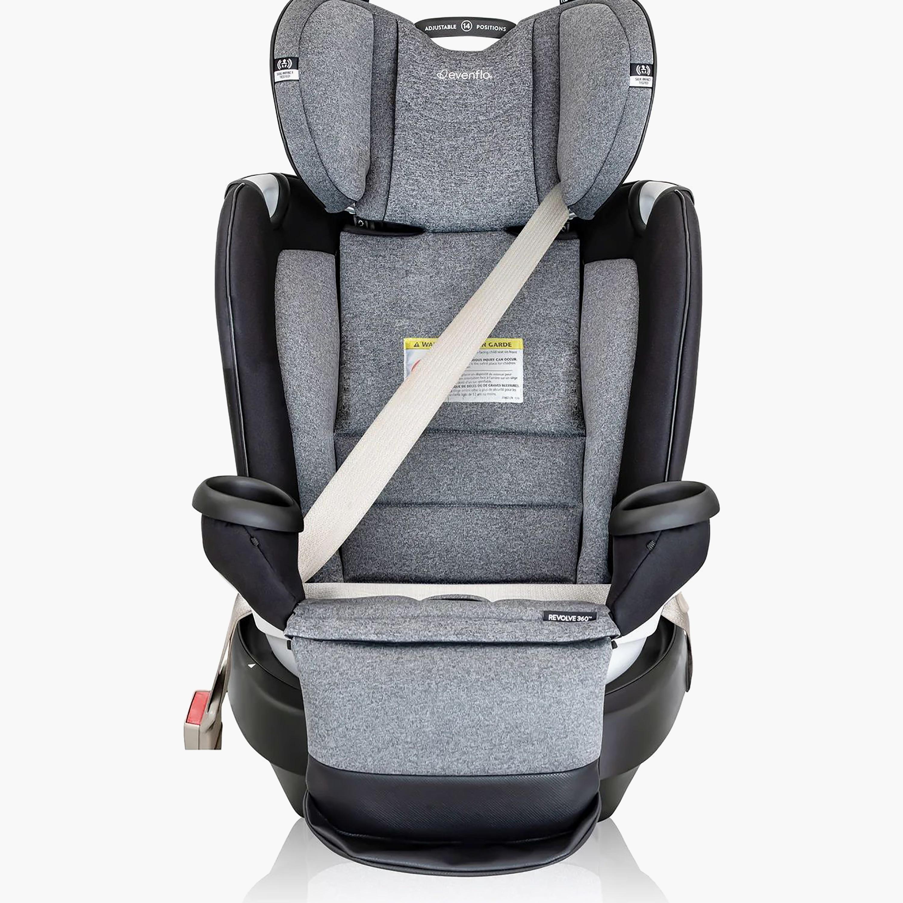 Evenflo Gold Revolve360 Extend All-in-One Rotational Car Seat with SensorSafe - Moonstone Gray-baby-gear-carseats-image-23