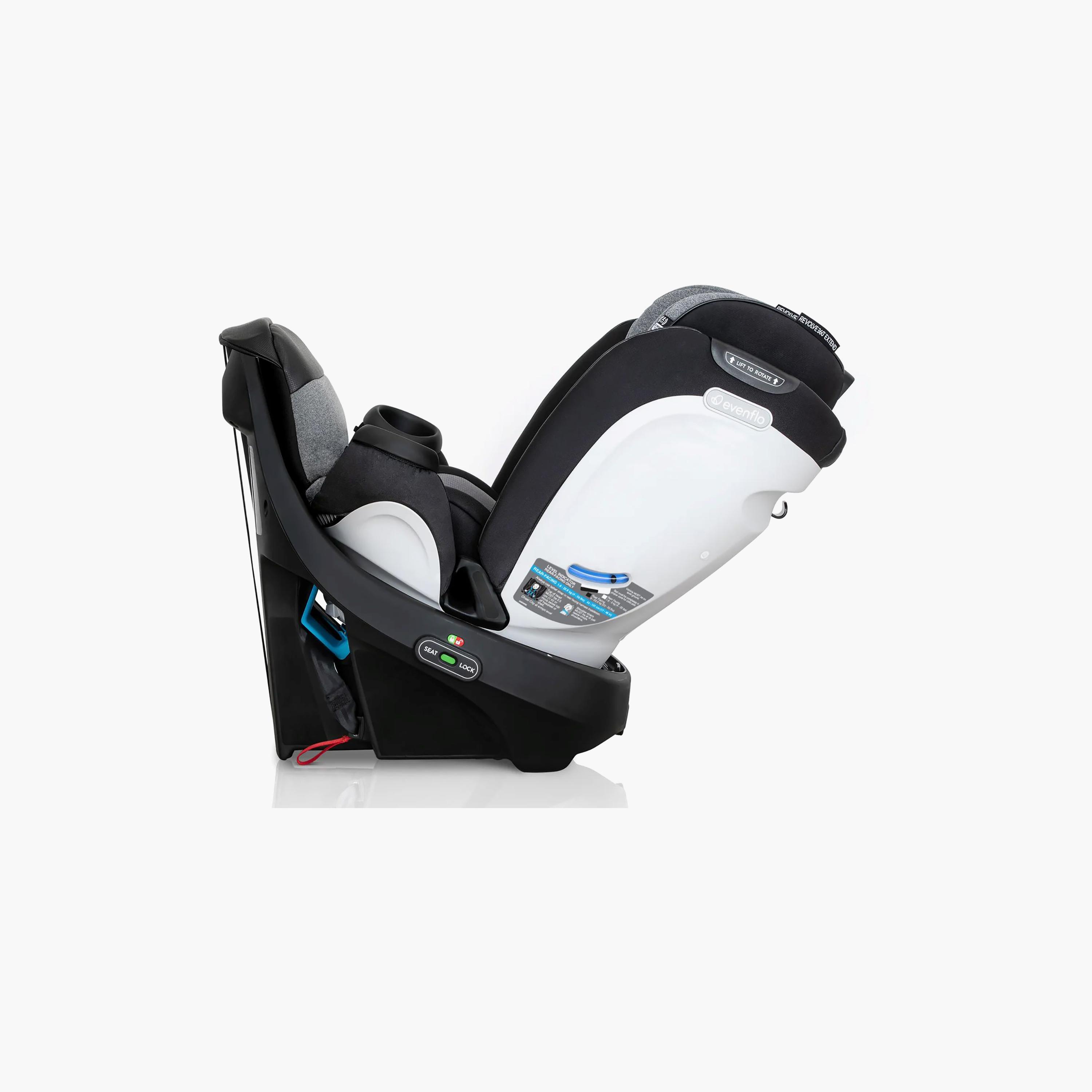 Evenflo Gold Revolve360 Extend All-in-One Rotational Car Seat with SensorSafe - Moonstone Gray-baby-gear-carseats-image-26
