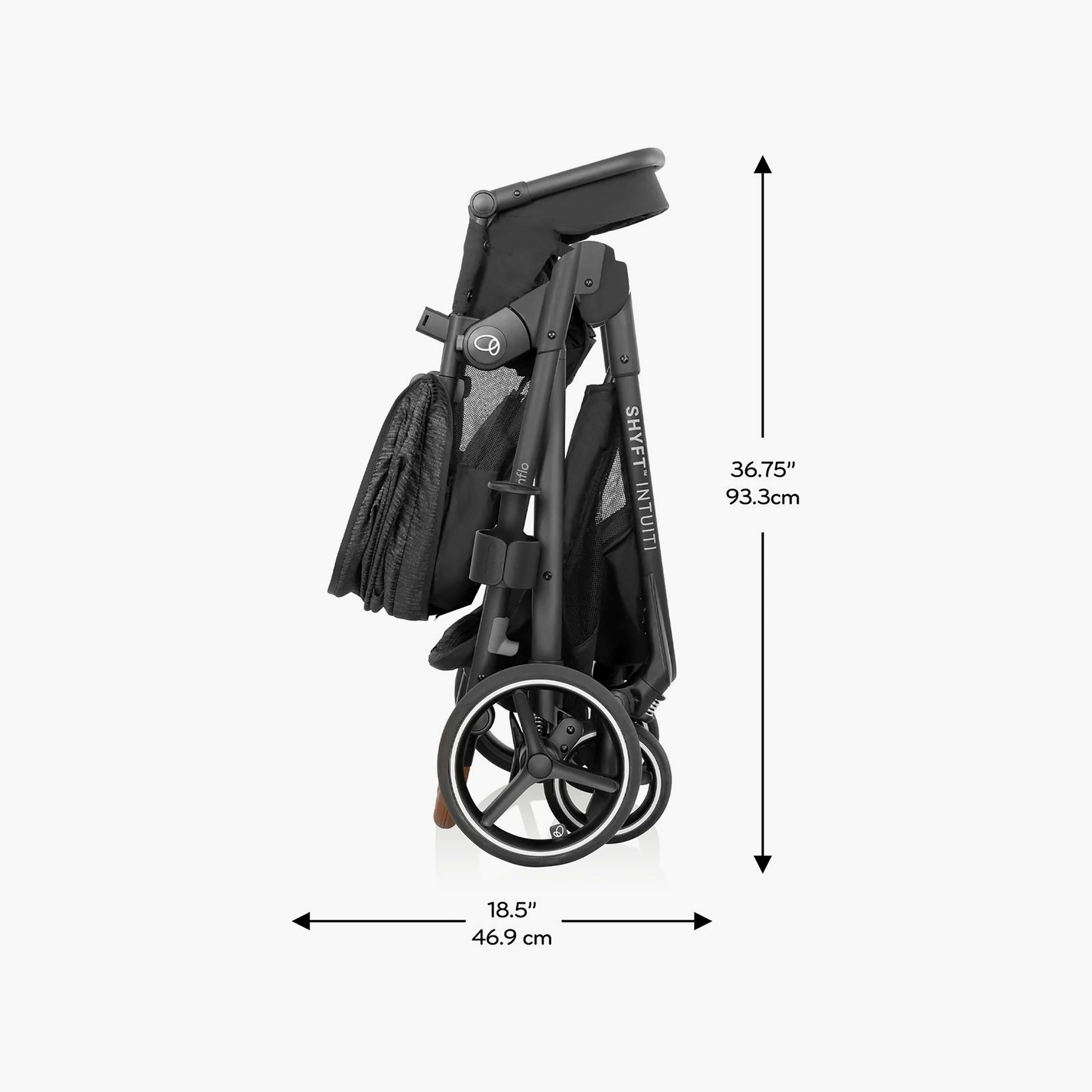 Evenflo Shyft Intuiti Travel System with Revolve180 LiteMax NXT Infant Car Seat - Black Shale-baby-gear-strollersandprams-travelsystems-image-17