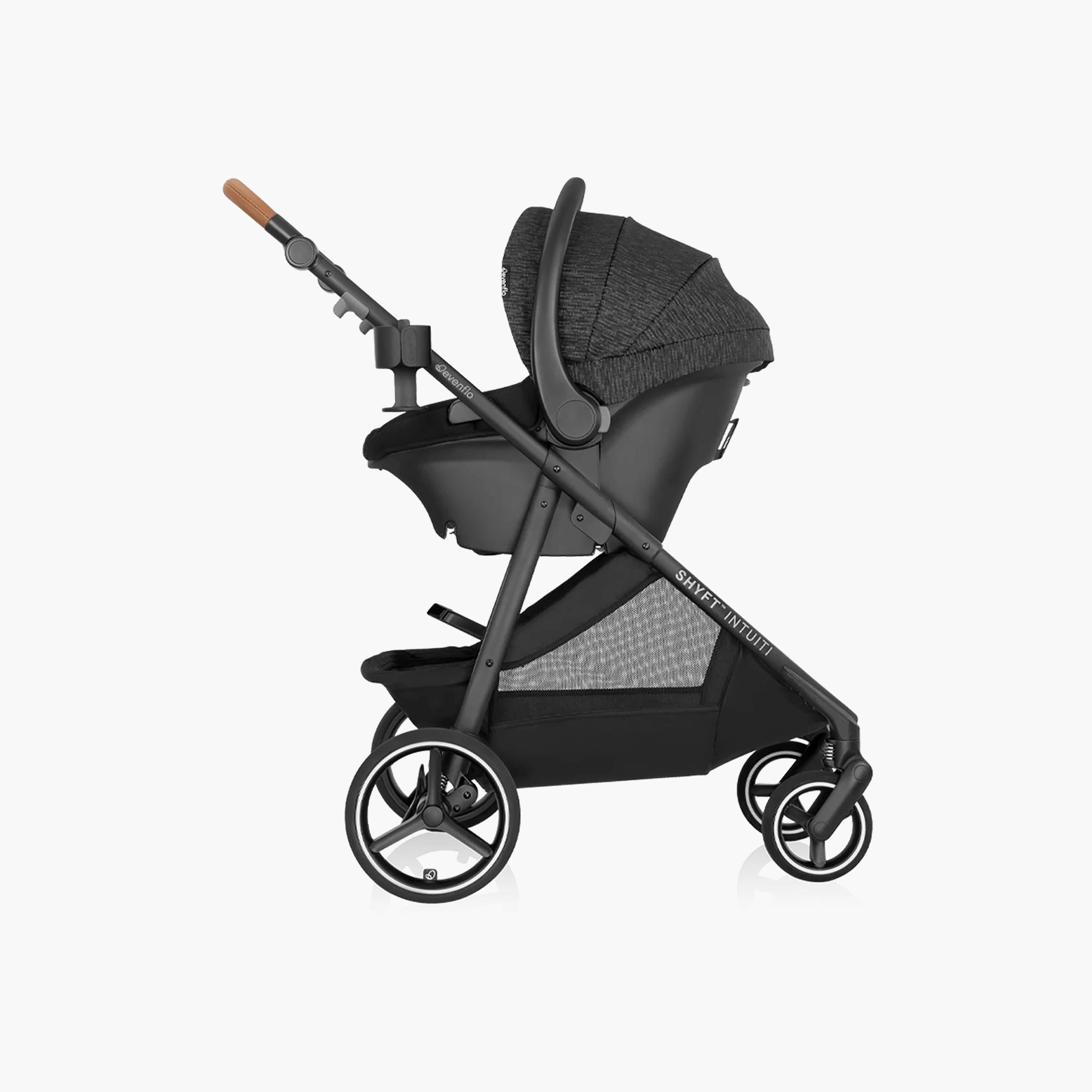 Evenflo Shyft Intuiti Travel System with Revolve180 LiteMax NXT Infant Car Seat - Black Shale-baby-gear-strollersandprams-travelsystems-image-20