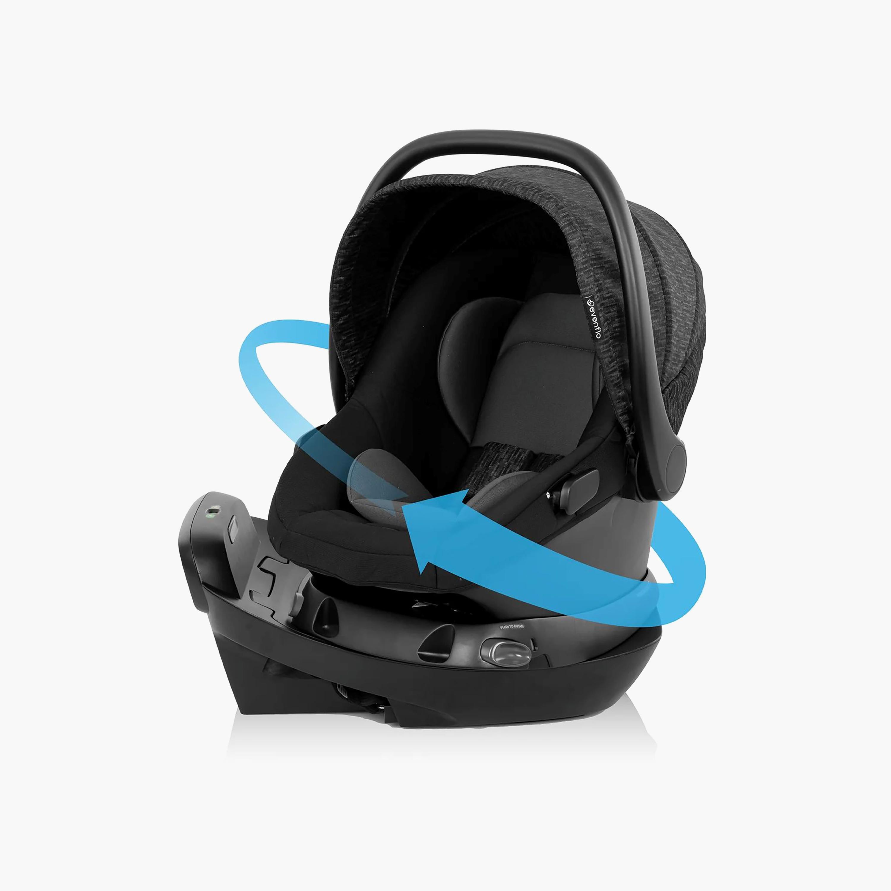 Evenflo Shyft Intuiti Travel System with Revolve180 LiteMax NXT Infant Car Seat - Black Shale-baby-gear-strollersandprams-travelsystems-image-23