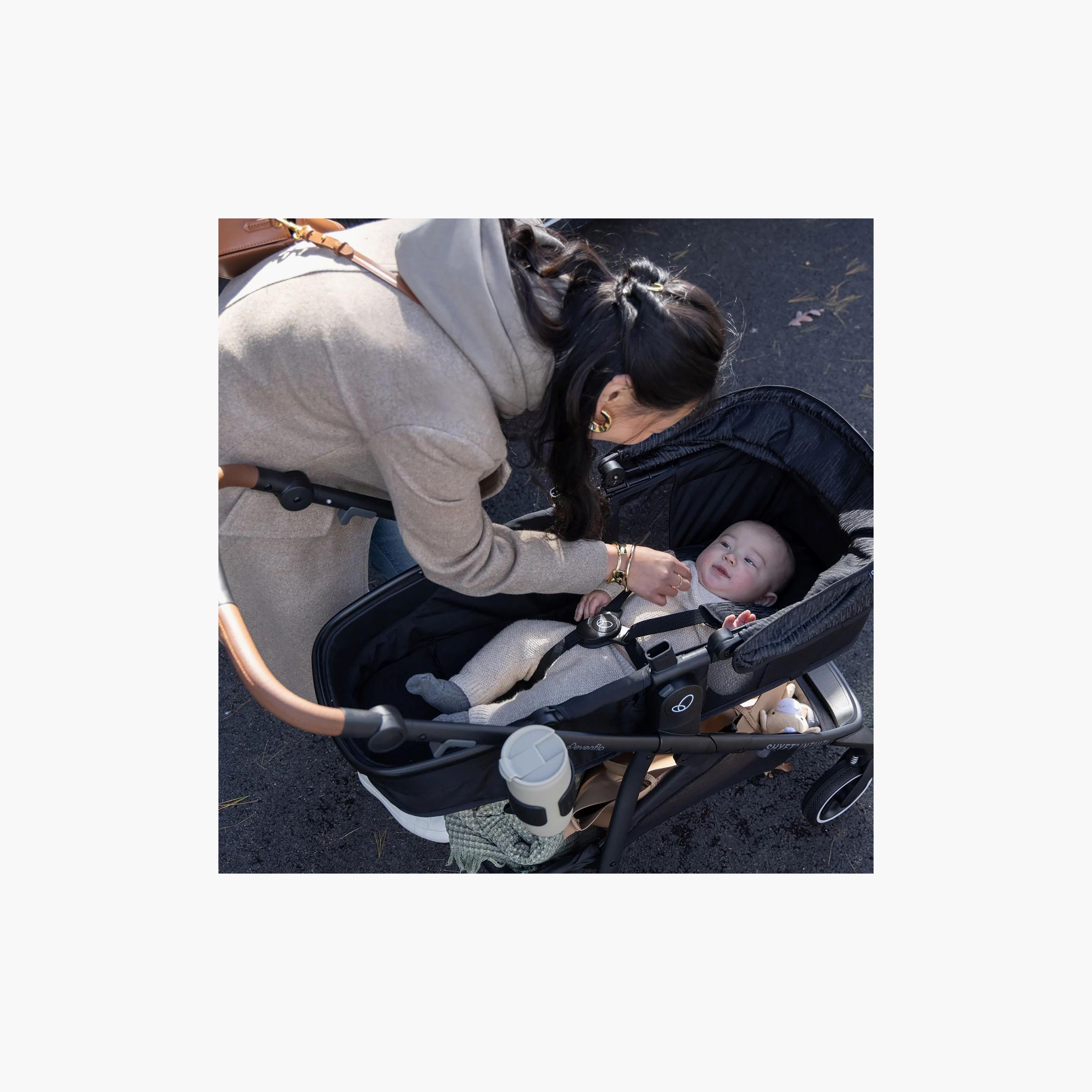 Evenflo Shyft Intuiti Travel System with Revolve180 LiteMax NXT Infant Car Seat - Black Shale-baby-gear-strollersandprams-travelsystems-image-4