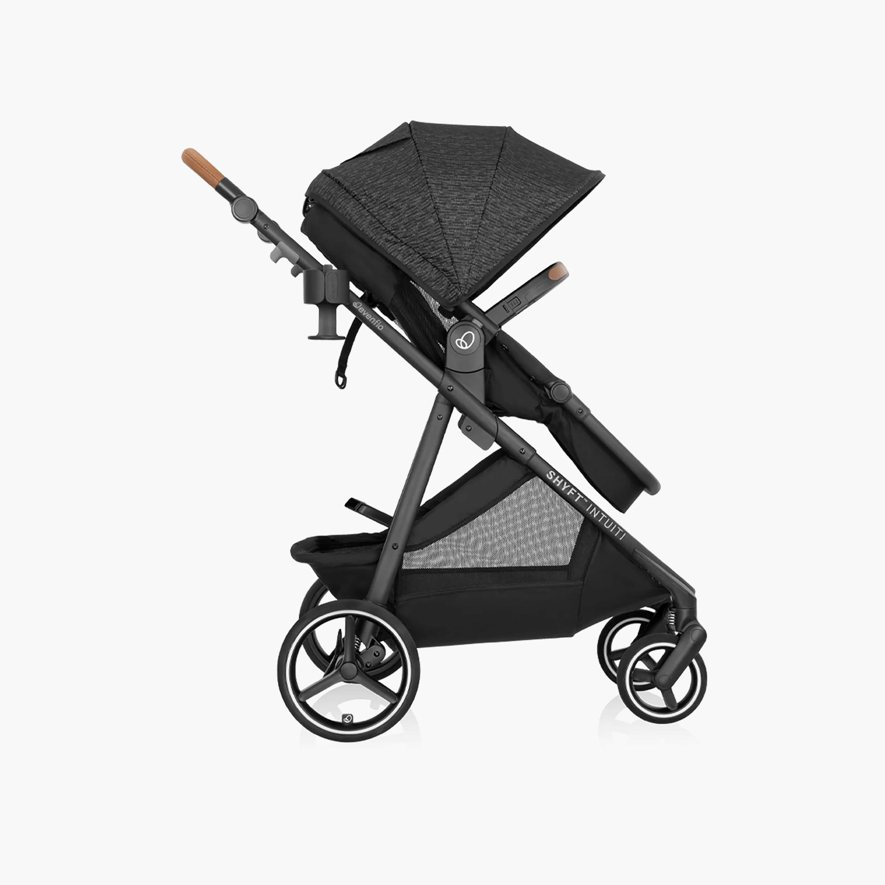 Evenflo Shyft Intuiti Travel System with Revolve180 LiteMax NXT Infant Car Seat - Black Shale-baby-gear-strollersandprams-travelsystems-image-5