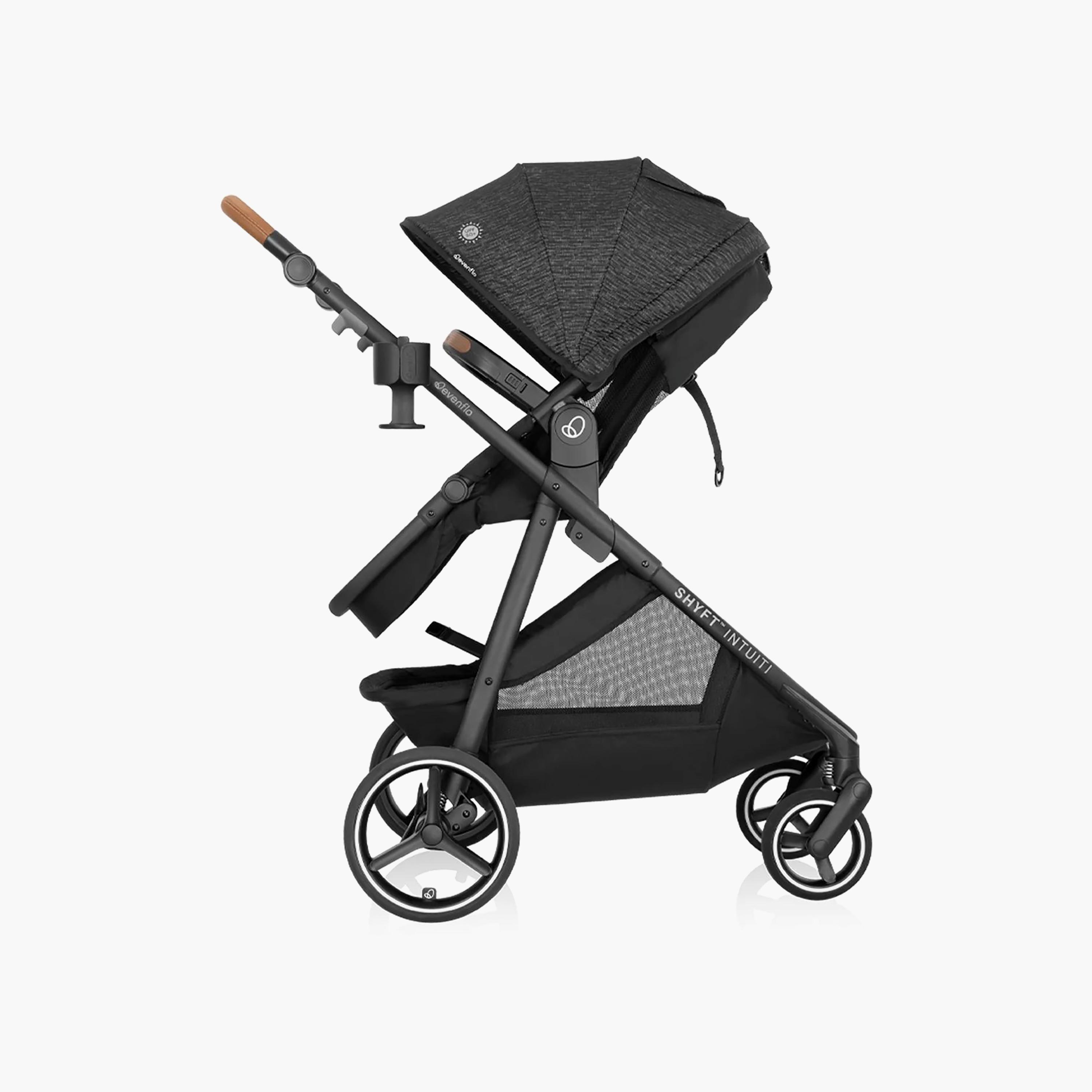Evenflo Shyft Intuiti Travel System with Revolve180 LiteMax NXT Infant Car Seat - Black Shale-baby-gear-strollersandprams-travelsystems-image-7