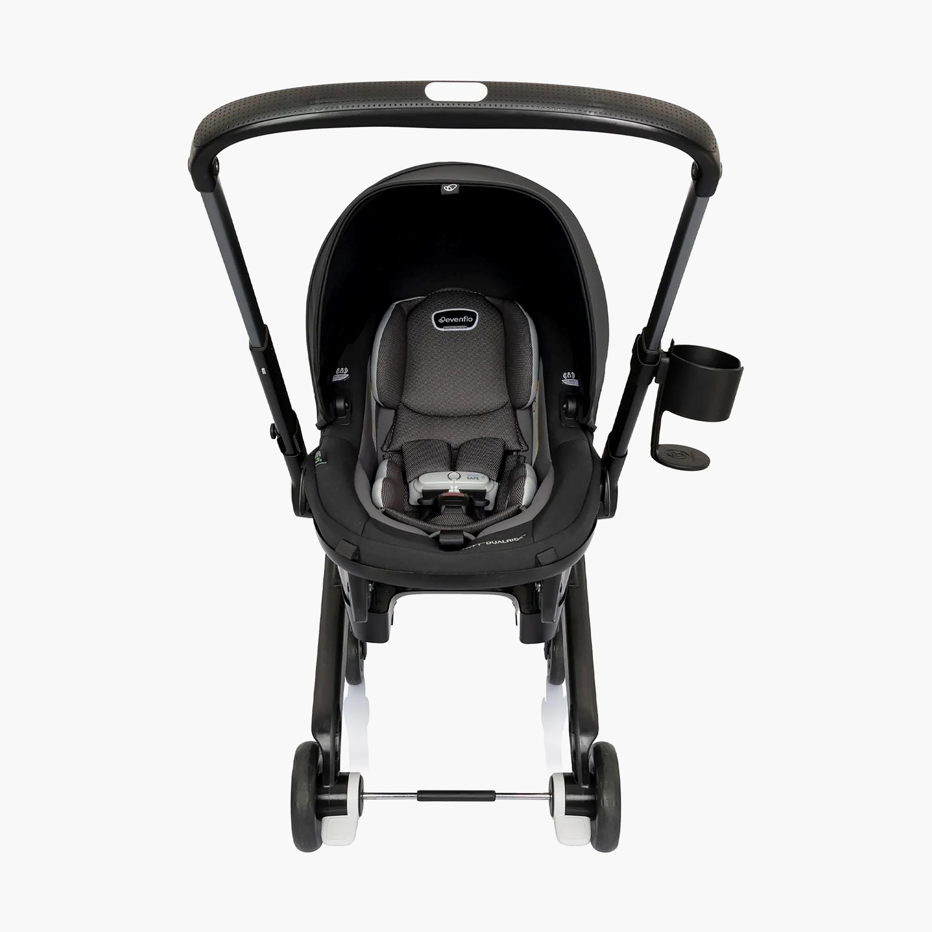 Evenflo Shyft DualRide Infant Car Seat & Stroller Combo - Beaufort Black-baby-gear-strollersandprams-travelsystems-image-13