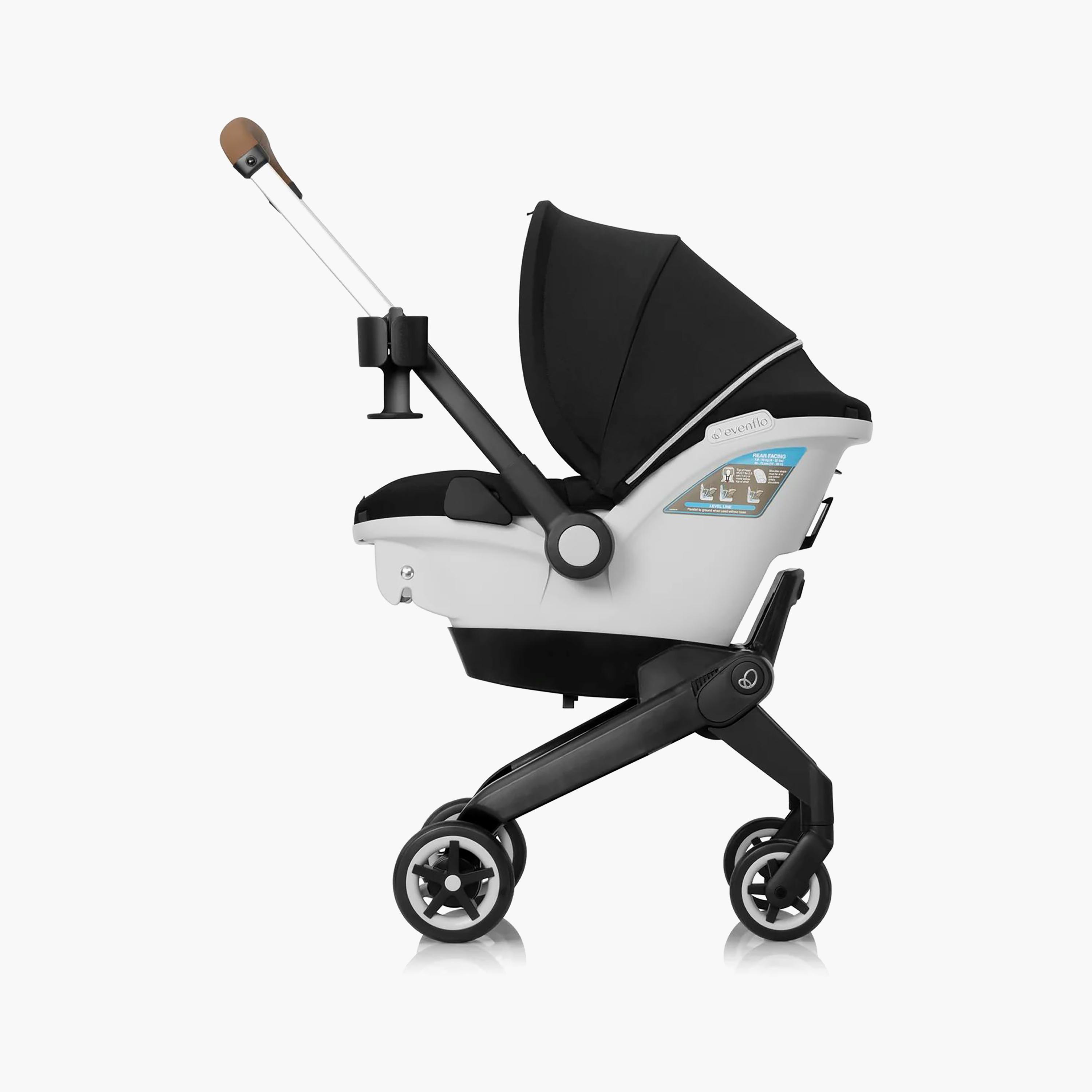 Evenflo Gold Shyft DualRide with Carryall Storage Infant Car Seat & Stroller - Onyx Black-baby-gear-strollersandprams-travelsystems-image-11