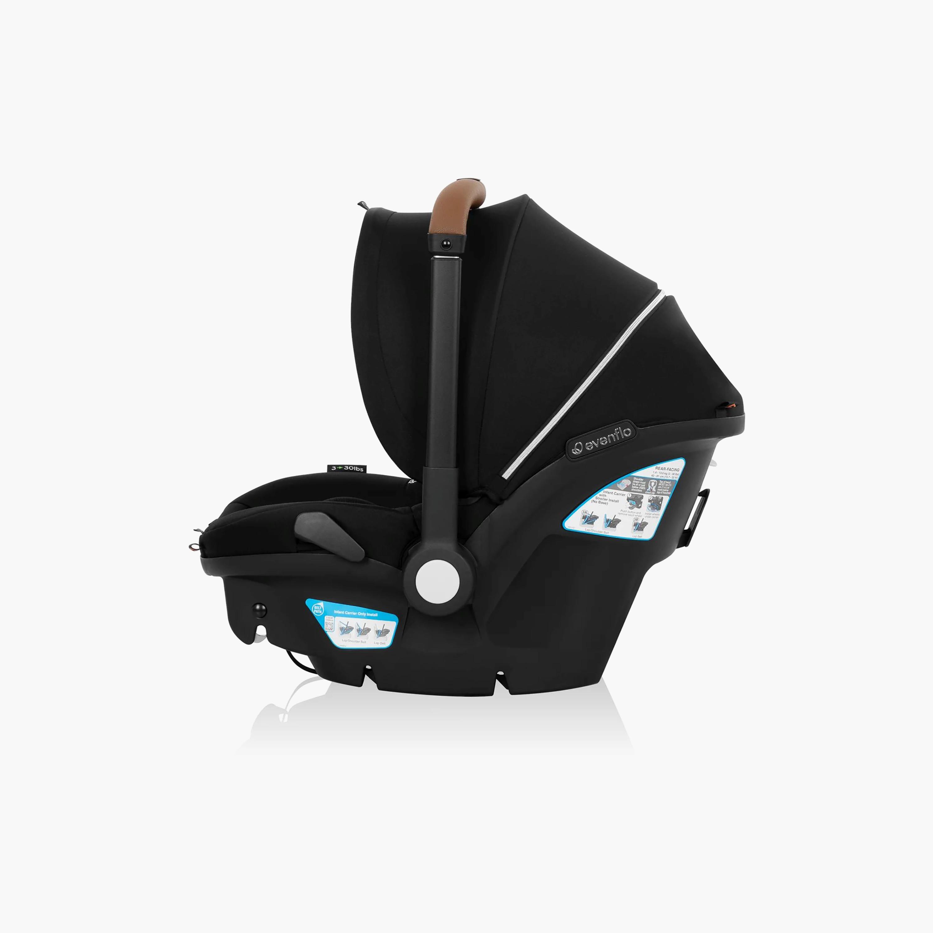 Evenflo Gold Shyft DualRide with Carryall Storage Infant Car Seat & Stroller - Onyx Black-baby-gear-strollersandprams-travelsystems-image-21