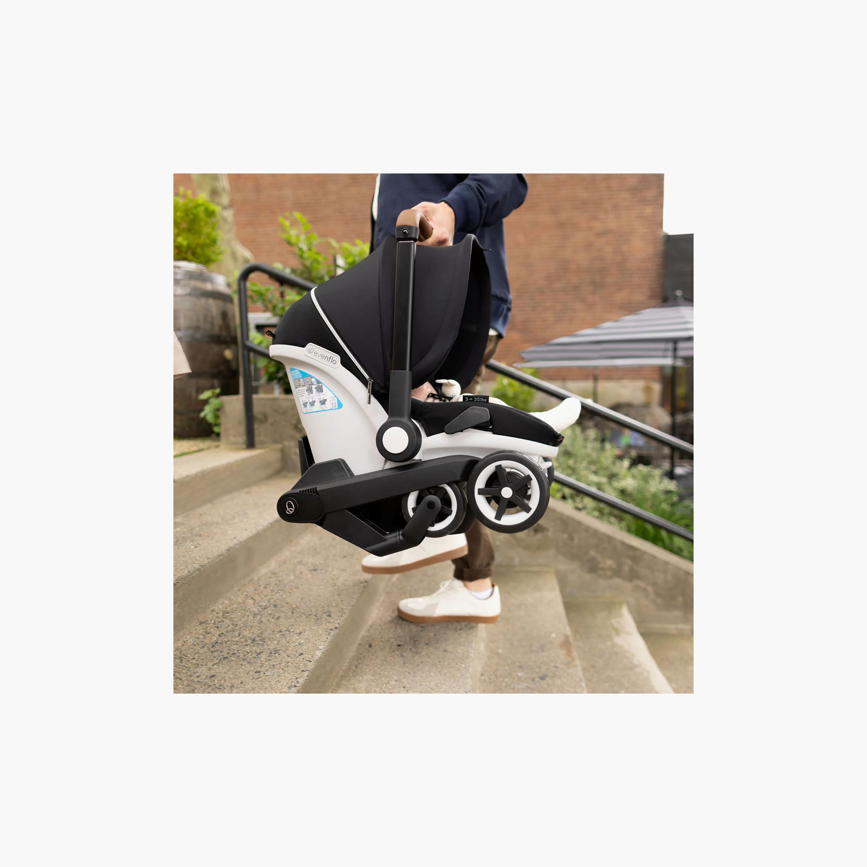 Evenflo Gold Shyft DualRide with Carryall Storage Infant Car Seat & Stroller - Onyx Black-baby-gear-strollersandprams-travelsystems-image-23