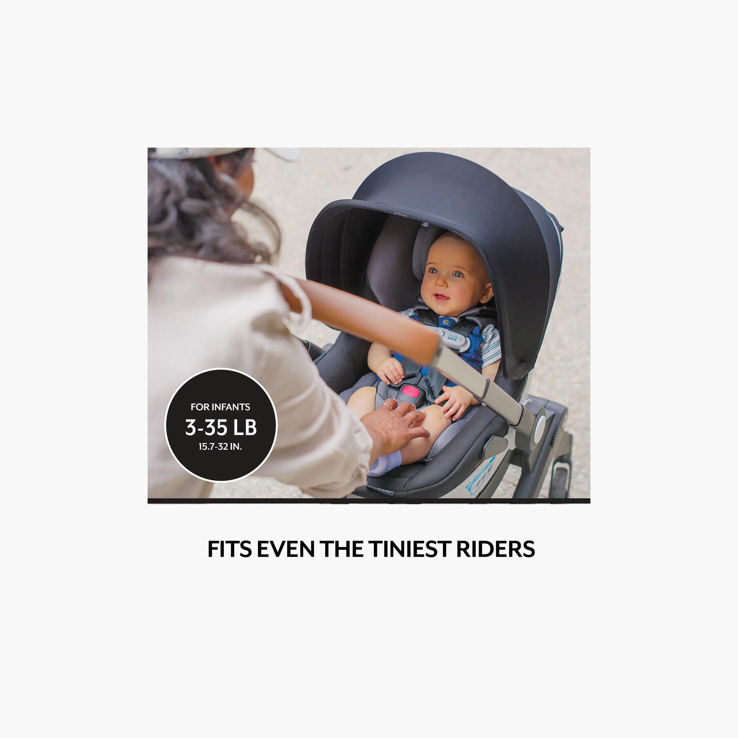 Evenflo Gold Shyft DualRide with Carryall Storage Infant Car Seat & Stroller - Onyx Black-baby-gear-strollersandprams-travelsystems-image-26