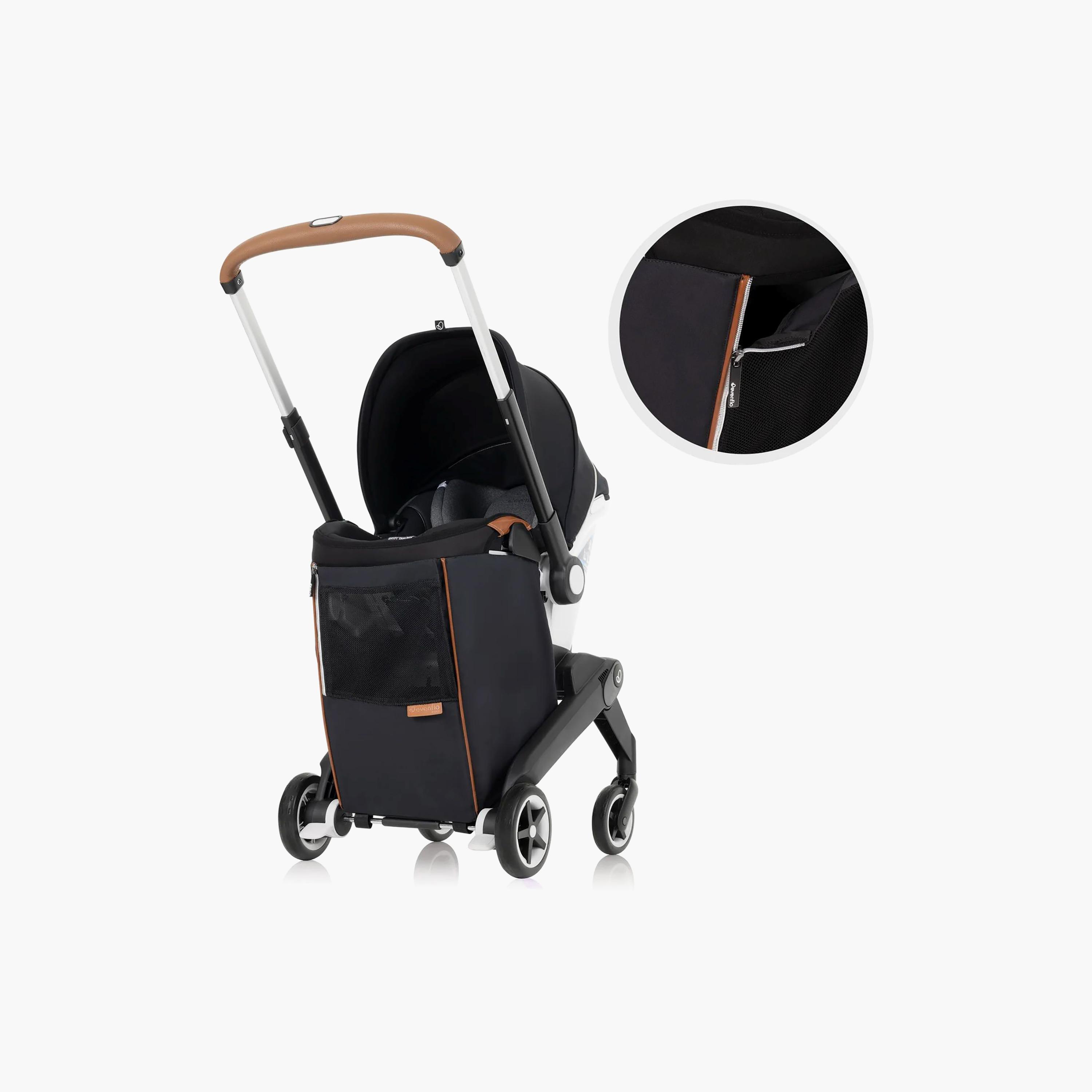 Evenflo Gold Shyft DualRide with Carryall Storage Infant Car Seat & Stroller - Onyx Black-baby-gear-strollersandprams-travelsystems-image-8