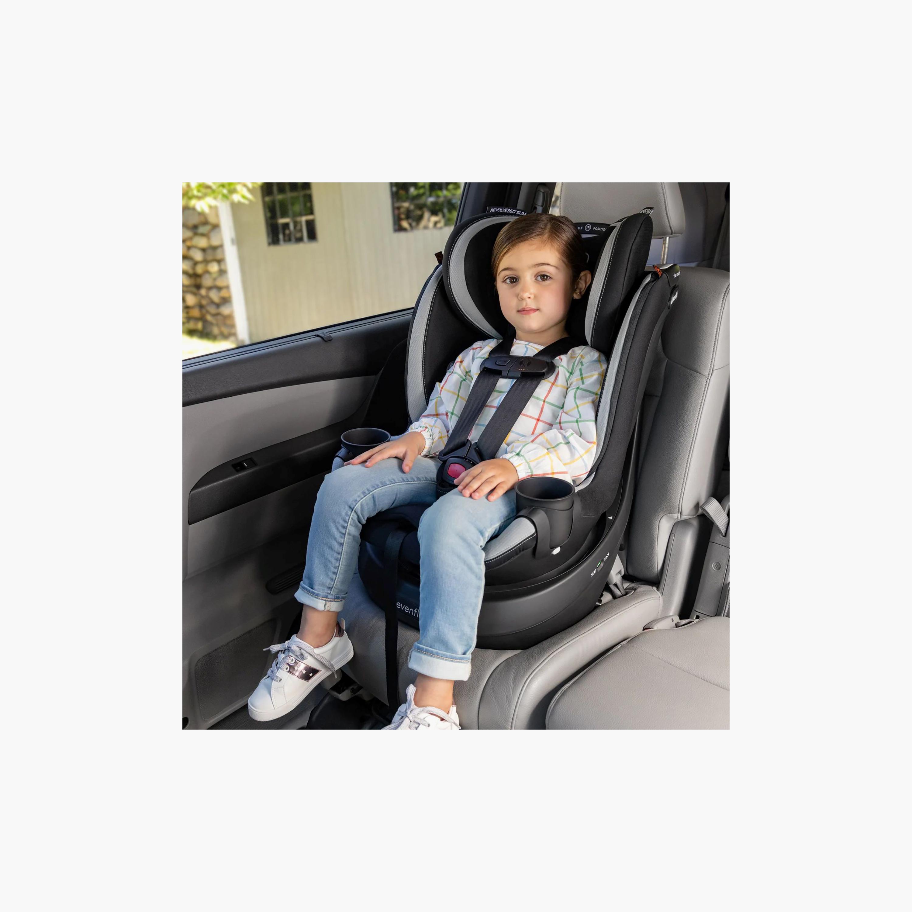 Evenflo Revolve360 Slim 2-in-1 Rotational Car Seat - Salem Black-baby-gear-carseats-image-3