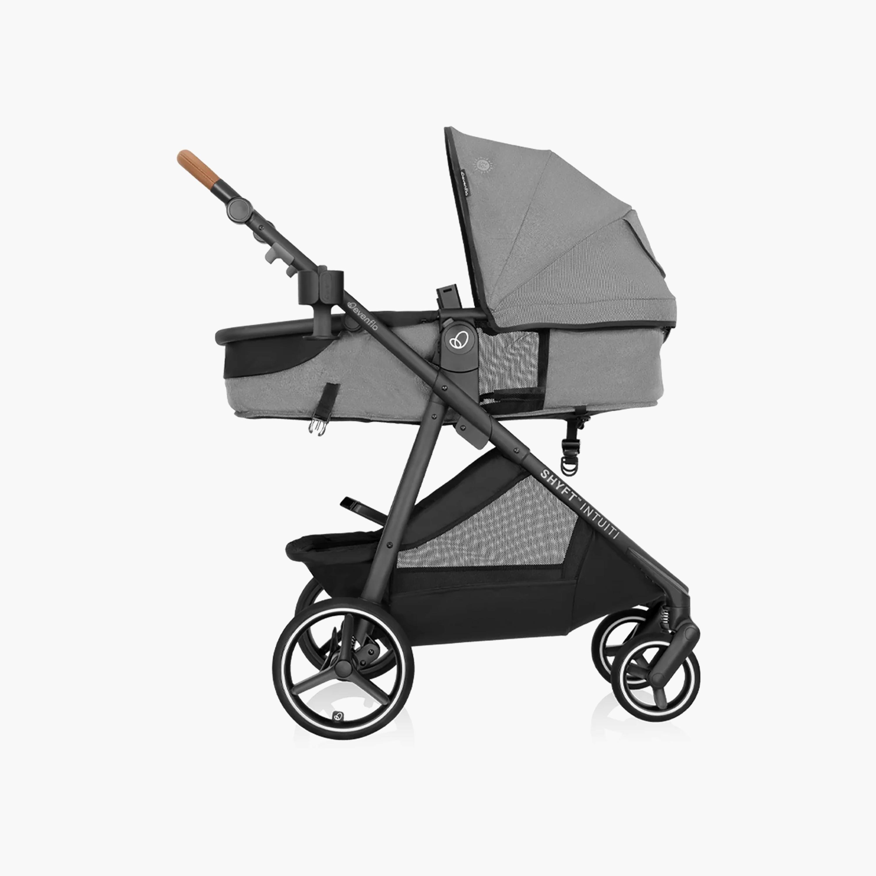 Evenflo Shyft Intuiti Travel System with Revolve180 LiteMax NXT Infant Car Seat - Fossil Gray-baby-gear-strollersandprams-travelsystems-image-10