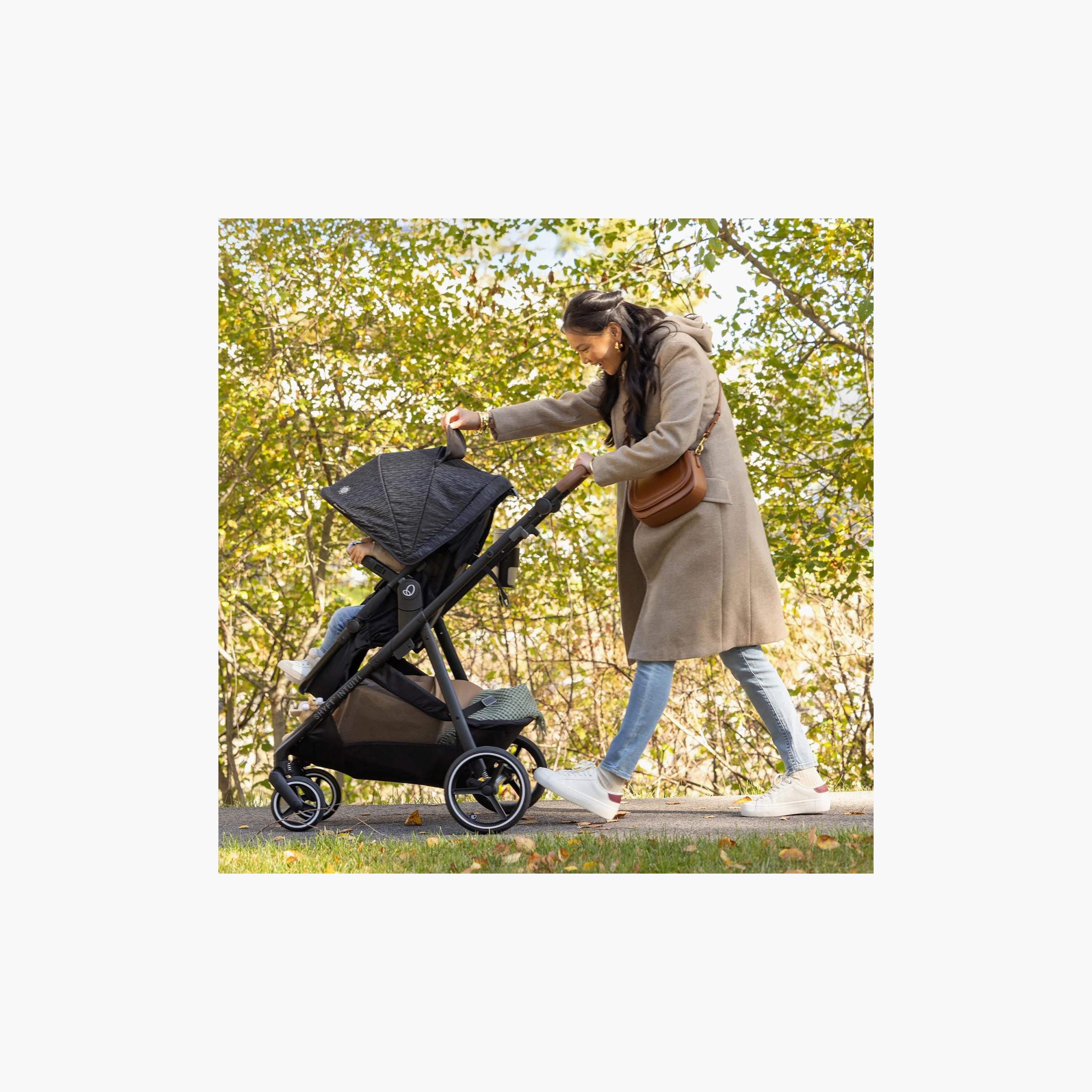 Evenflo Shyft Intuiti Travel System with Revolve180 LiteMax NXT Infant Car Seat - Fossil Gray-baby-gear-strollersandprams-travelsystems-image-2