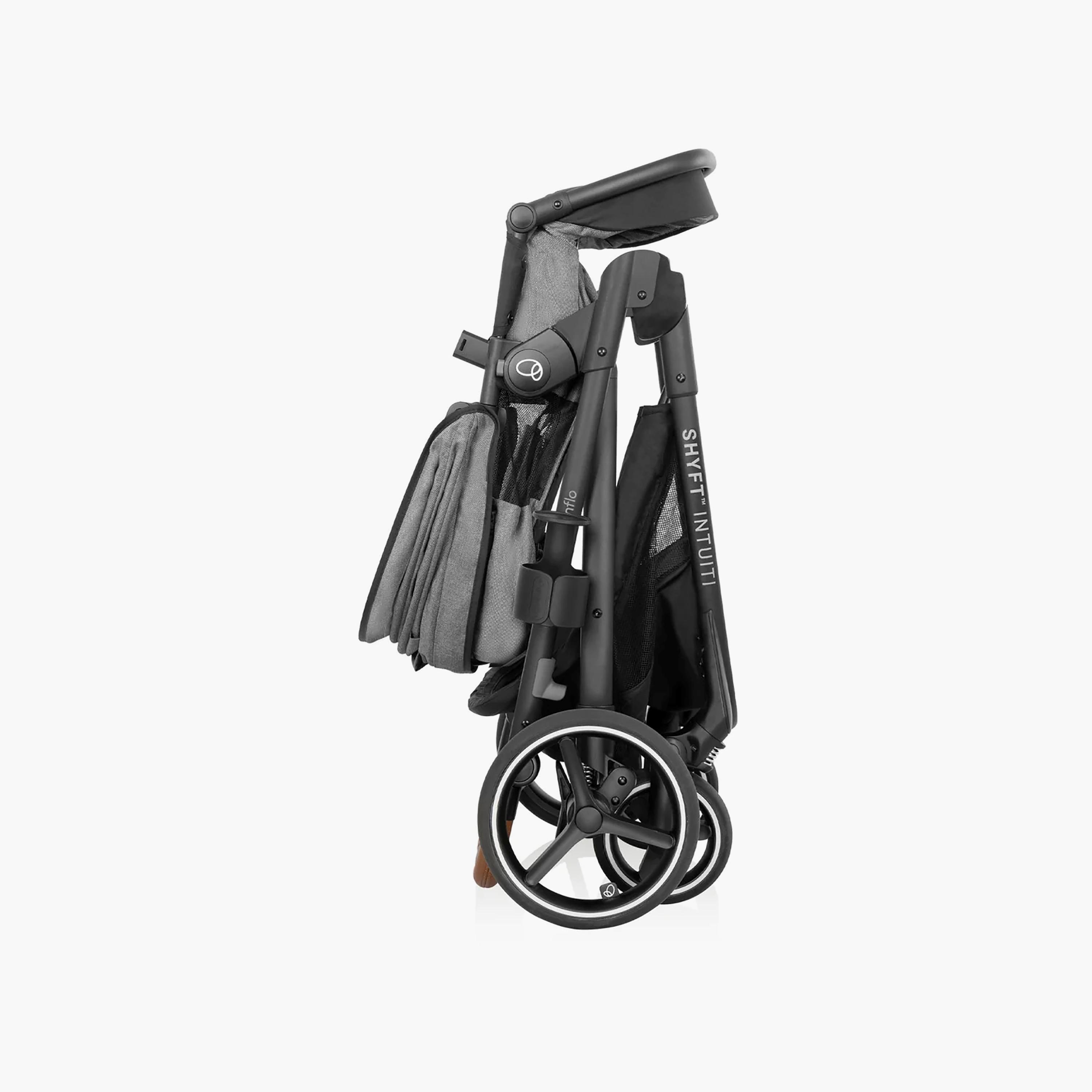 Evenflo Shyft Intuiti Travel System with Revolve180 LiteMax NXT Infant Car Seat - Fossil Gray-baby-gear-strollersandprams-travelsystems-image-5