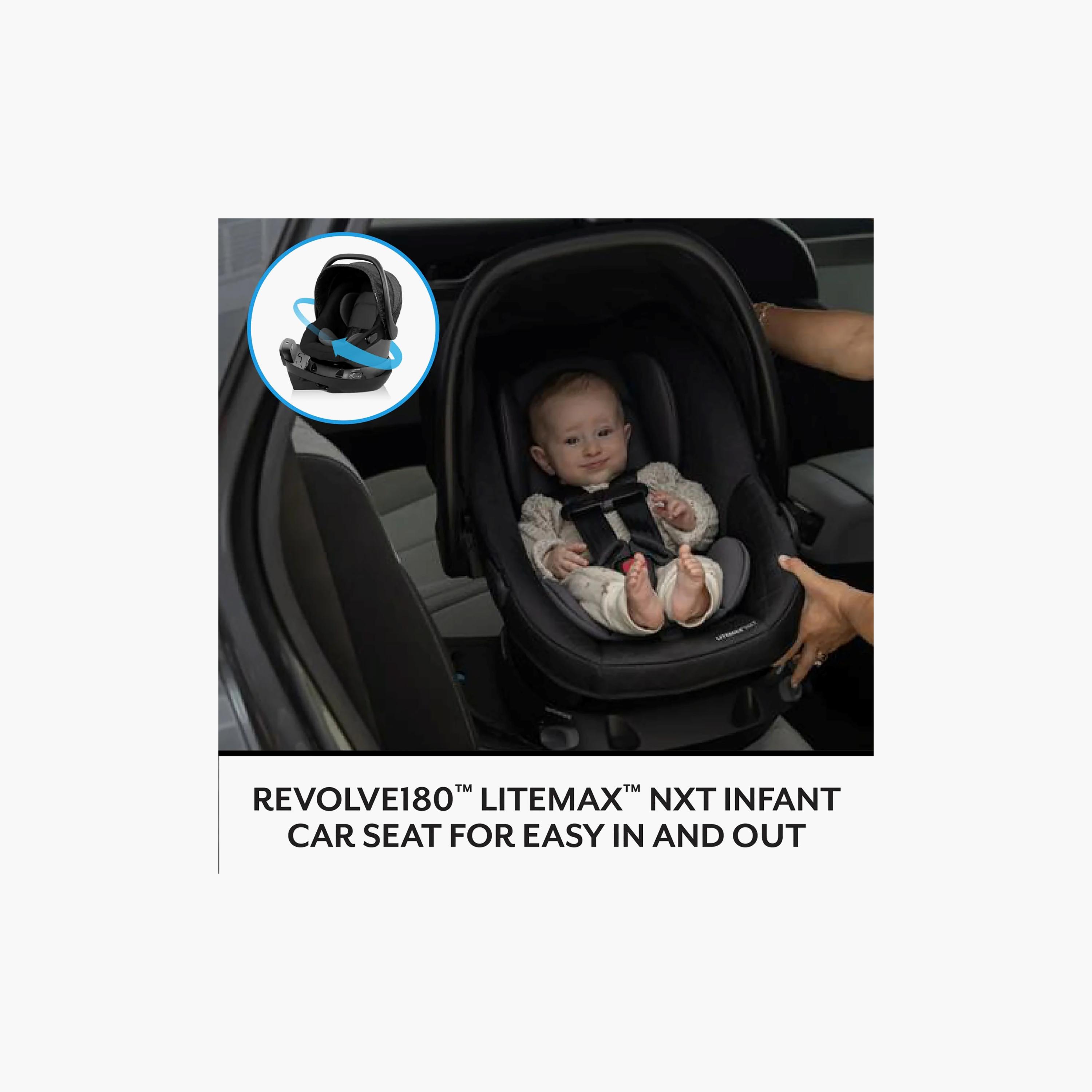 Evenflo Shyft Intuiti Travel System with Revolve180 LiteMax NXT Infant Car Seat - Fossil Gray-baby-gear-strollersandprams-travelsystems-image-7