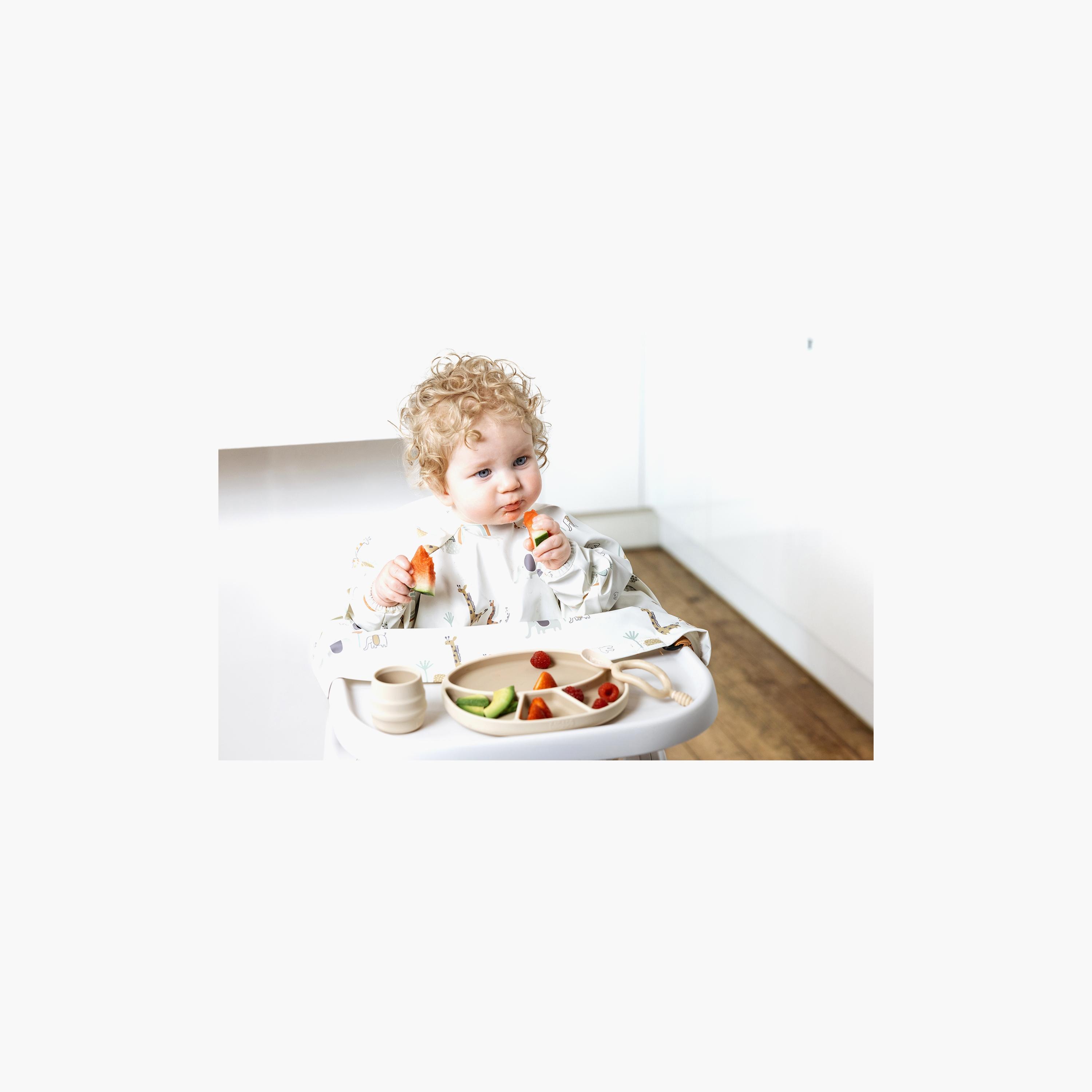 مريلة تغطية للأطفال ذات أكمام طويلة للفطام - سيريناجيتي سباغيتي من بيبادو-baby-feeding-bibs-image-3