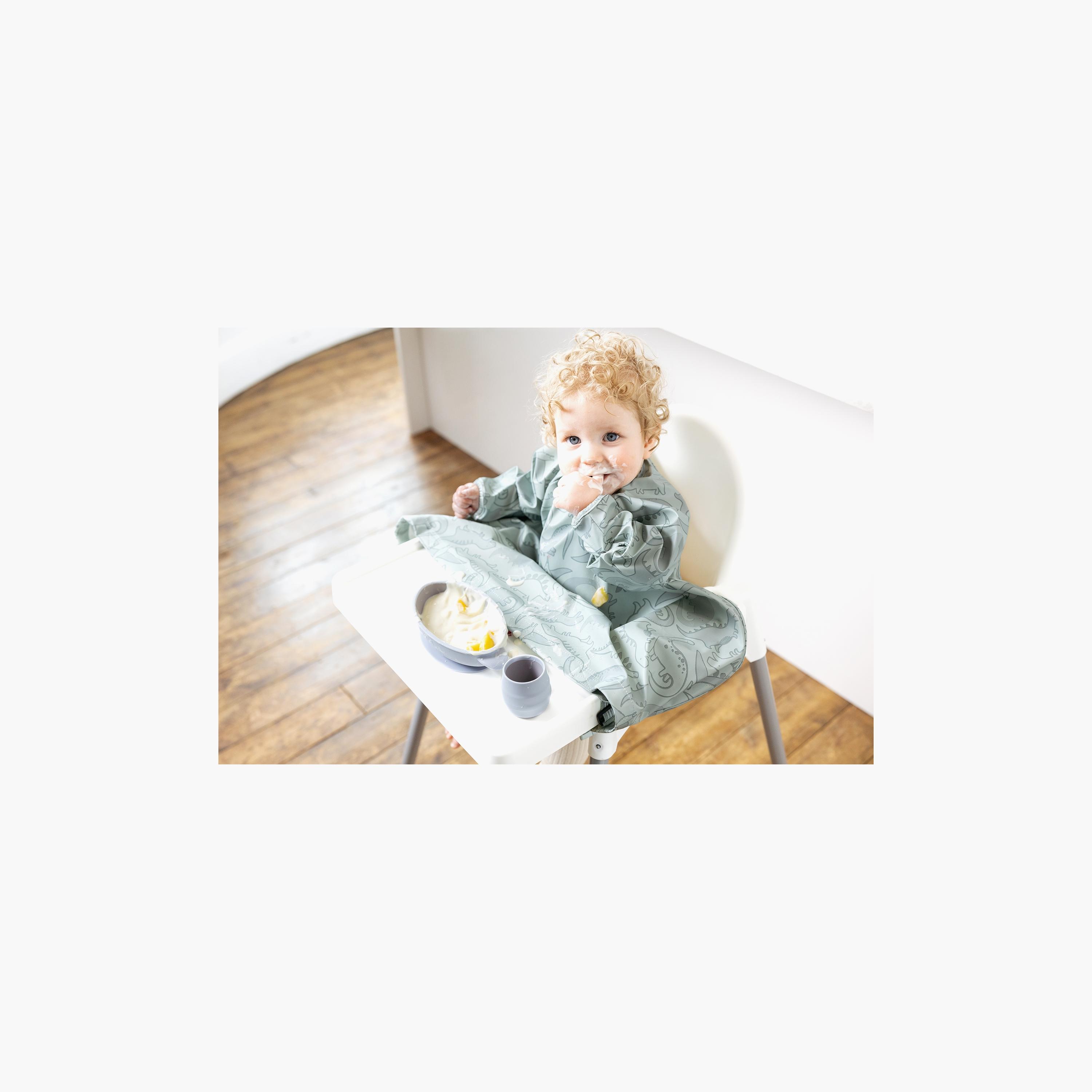 مريلة تغطية للأطفال ذات أكمام طويلة للفطام - داينو روار من بيبادو-baby-feeding-bibs-image-10