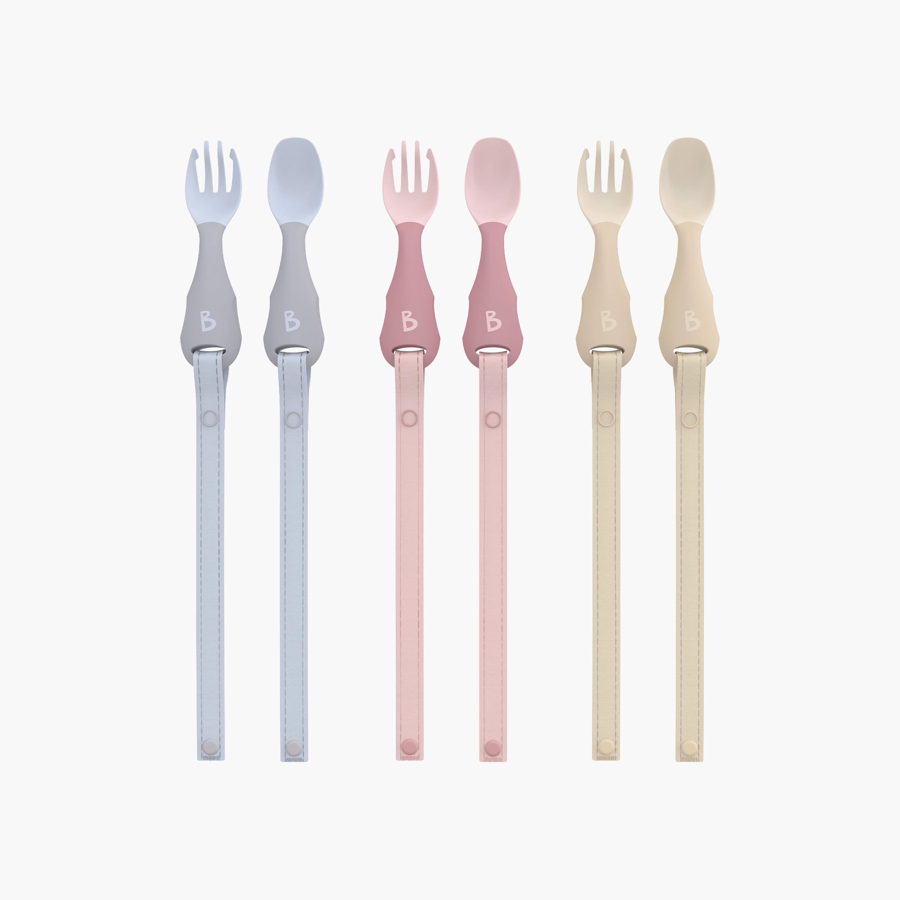 مجموعة شوكة وملعقة قابلة للتثبيت هاندي من بيبادو-baby-feeding-mealtimeessentials-image-4