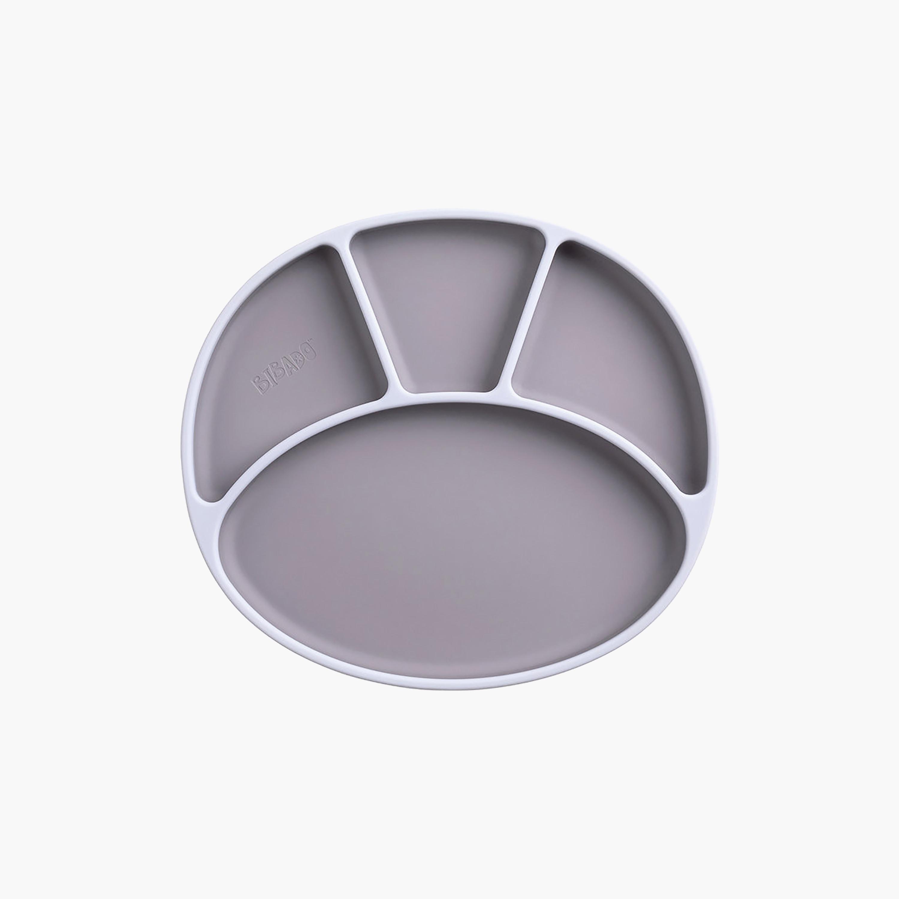 Bibado Two-Tone Silicone Super Suction Divider Plate-baby-feeding-mealtimeessentials-image-1