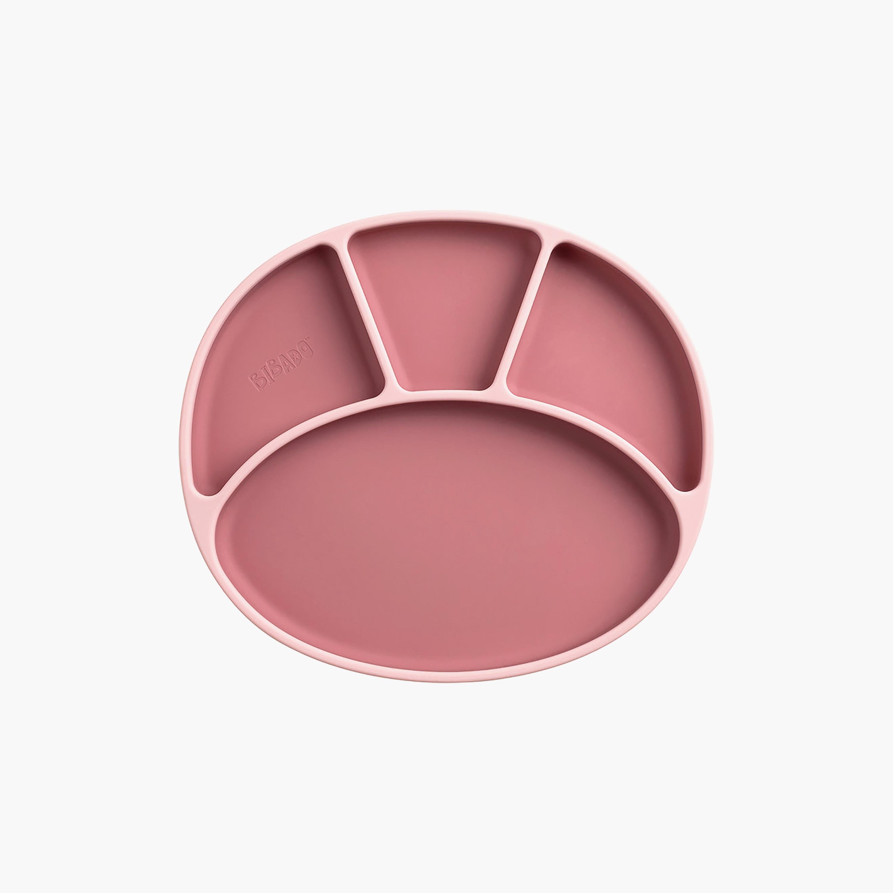 Bibado Two-Tone Silicone Super Suction Divider Plate-baby-feeding-mealtimeessentials-image-1
