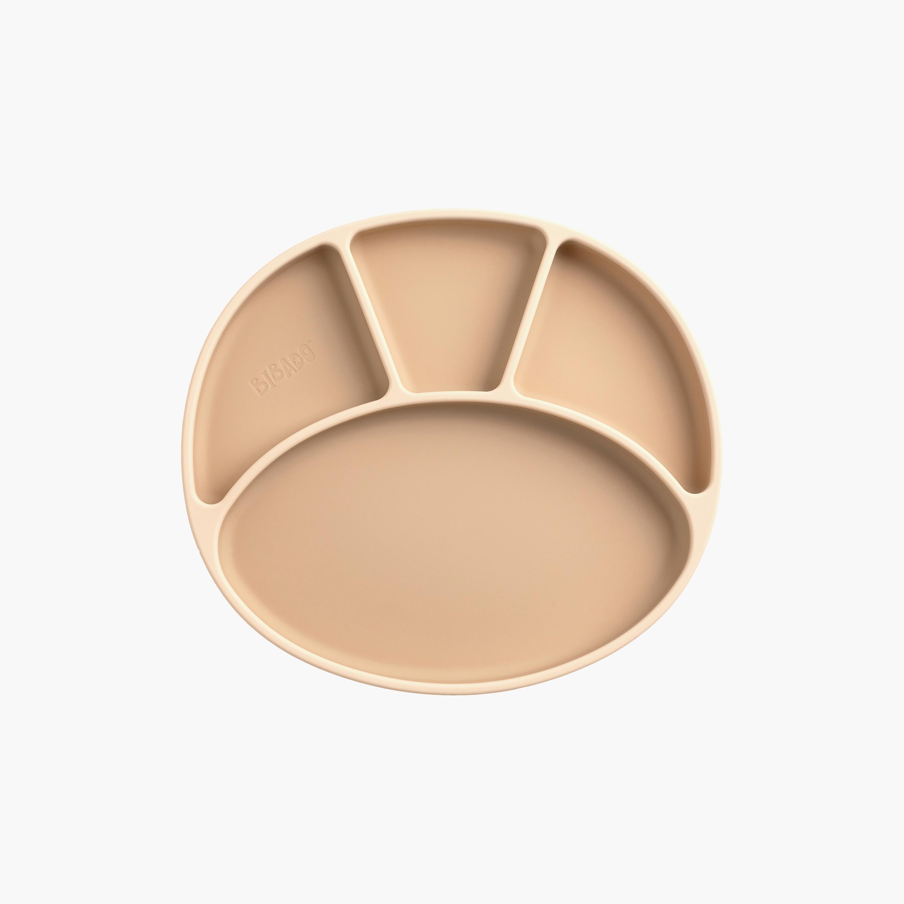 Bibado Two-Tone Silicone Super Suction Divider Plate-baby-feeding-mealtimeessentials-image-1