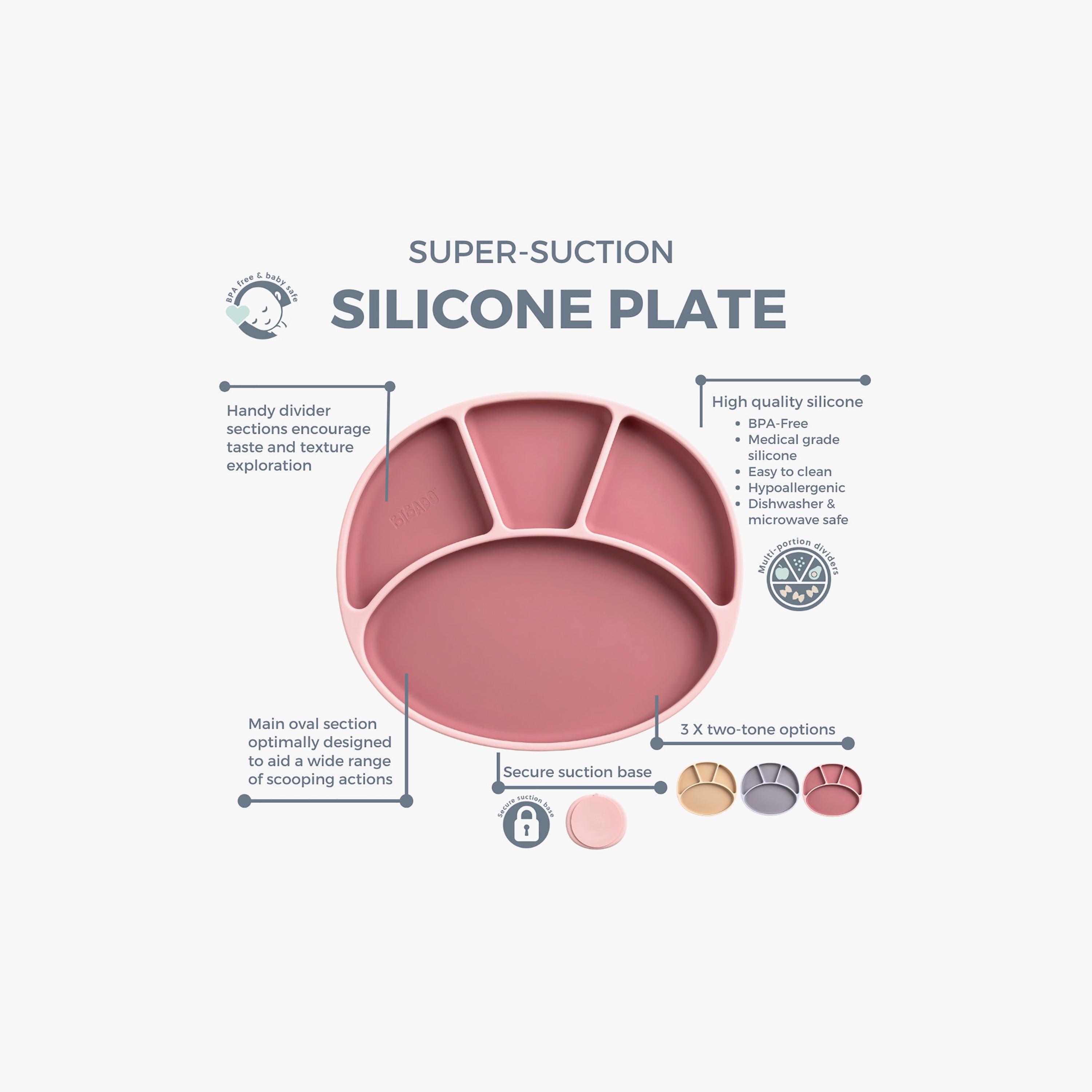 Bibado Two-Tone Silicone Super Suction Divider Plate-baby-feeding-mealtimeessentials-image-4