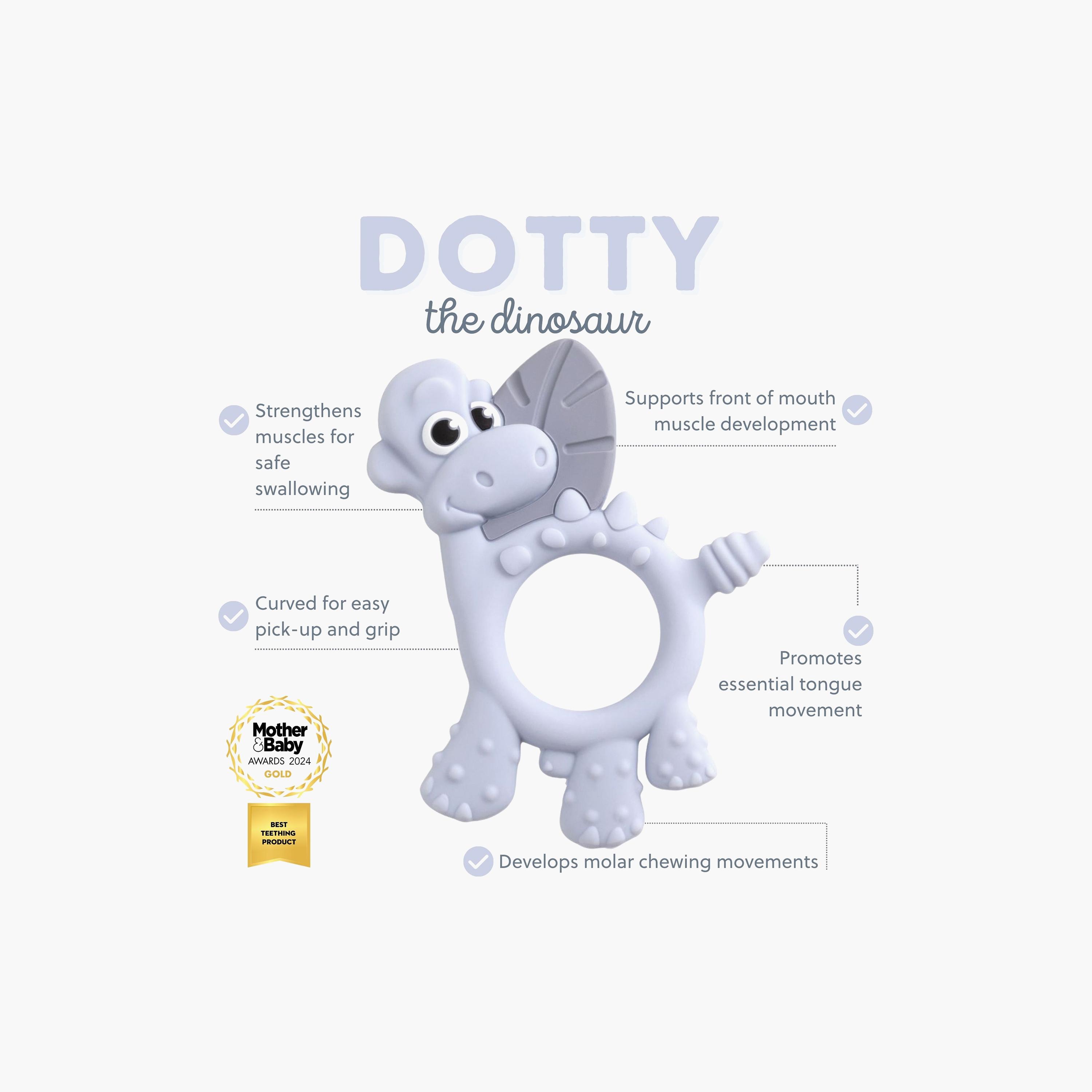 Bibado Dotty the Dinosaur Multi-Sensory Teether-baby-feeding-teethers-image-6