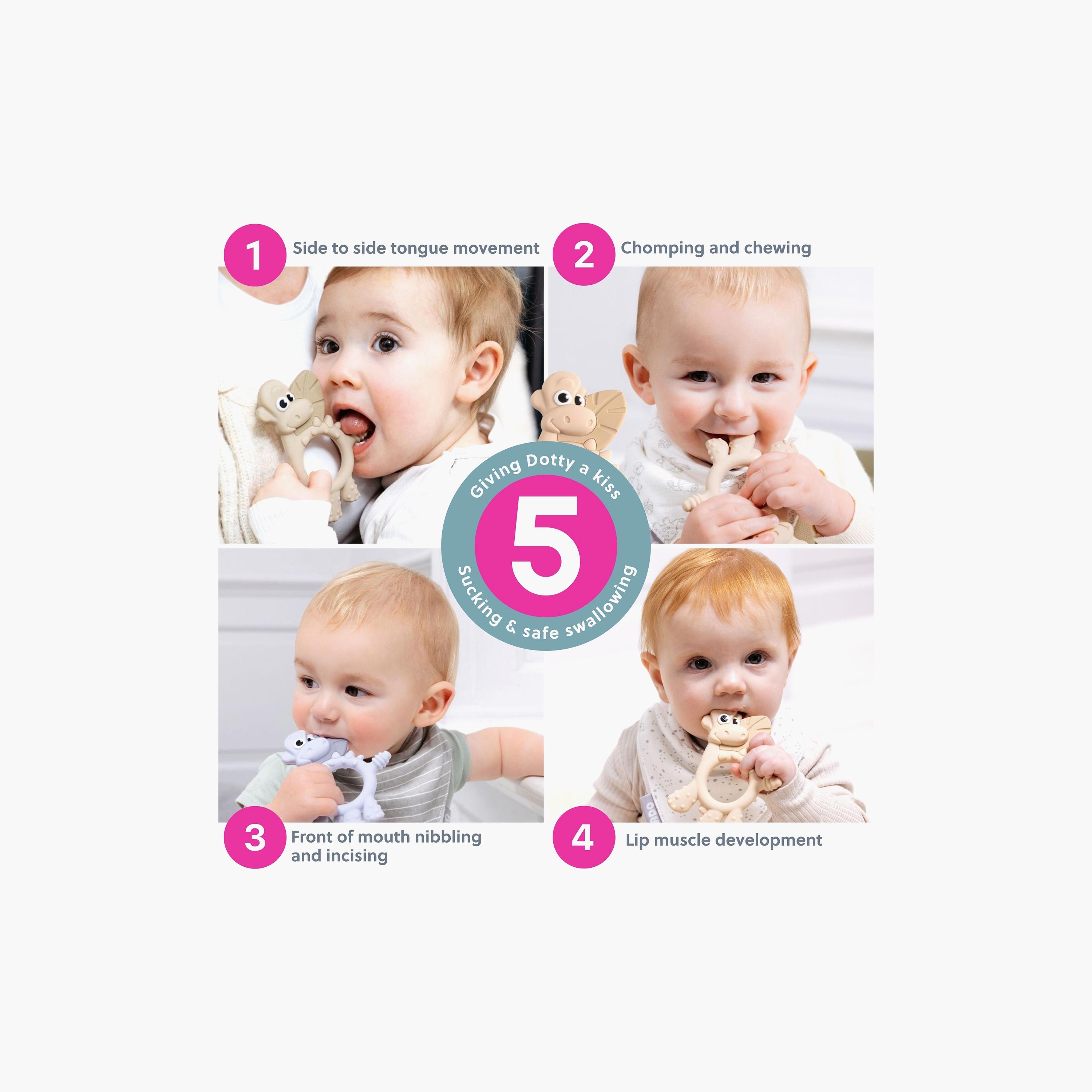 Bibado Dotty the Dinosaur Multi-Sensory Teether-baby-feeding-teethers-image-7