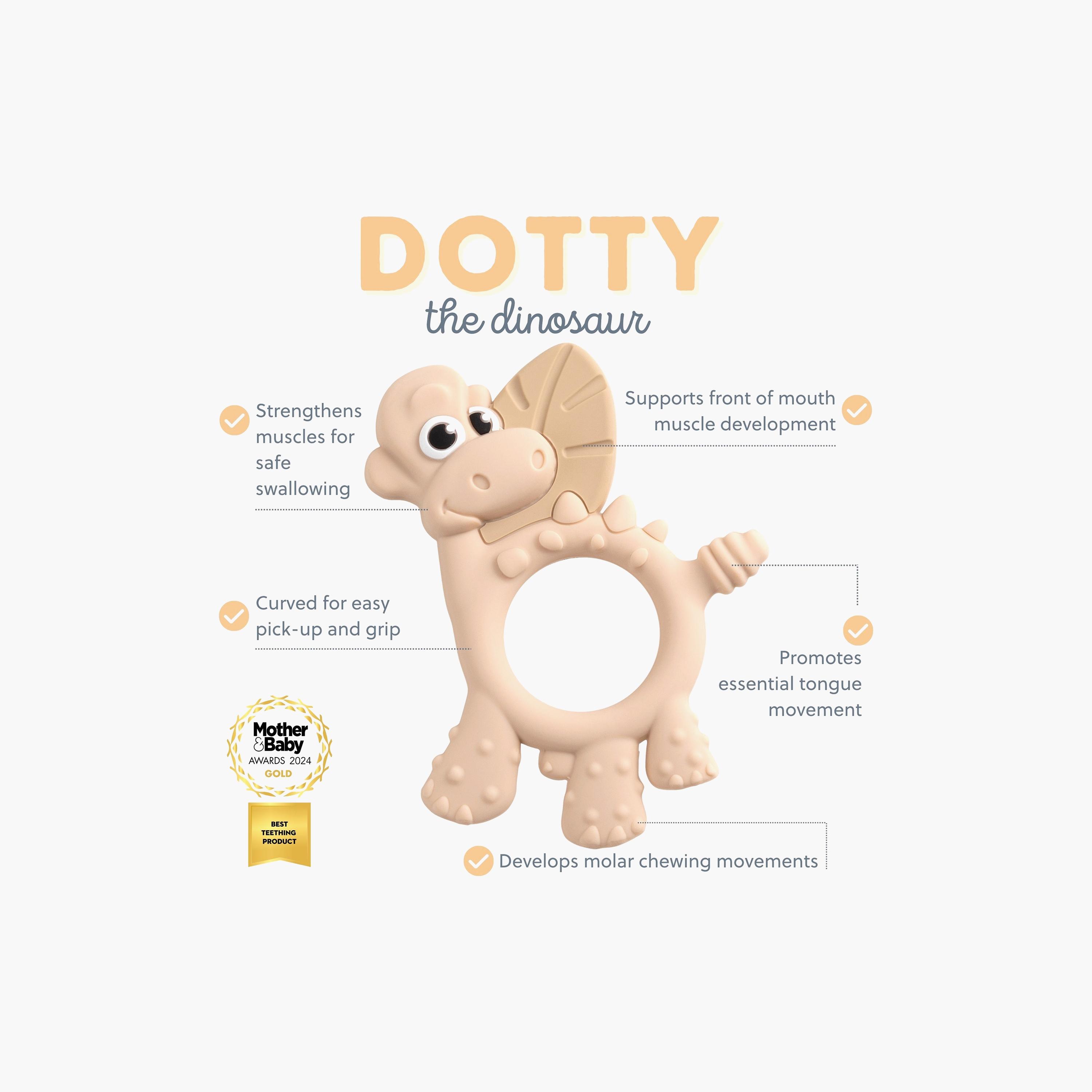 Bibado Dotty the Dinosaur Multi-Sensory Teether-baby-feeding-teethers-image-6