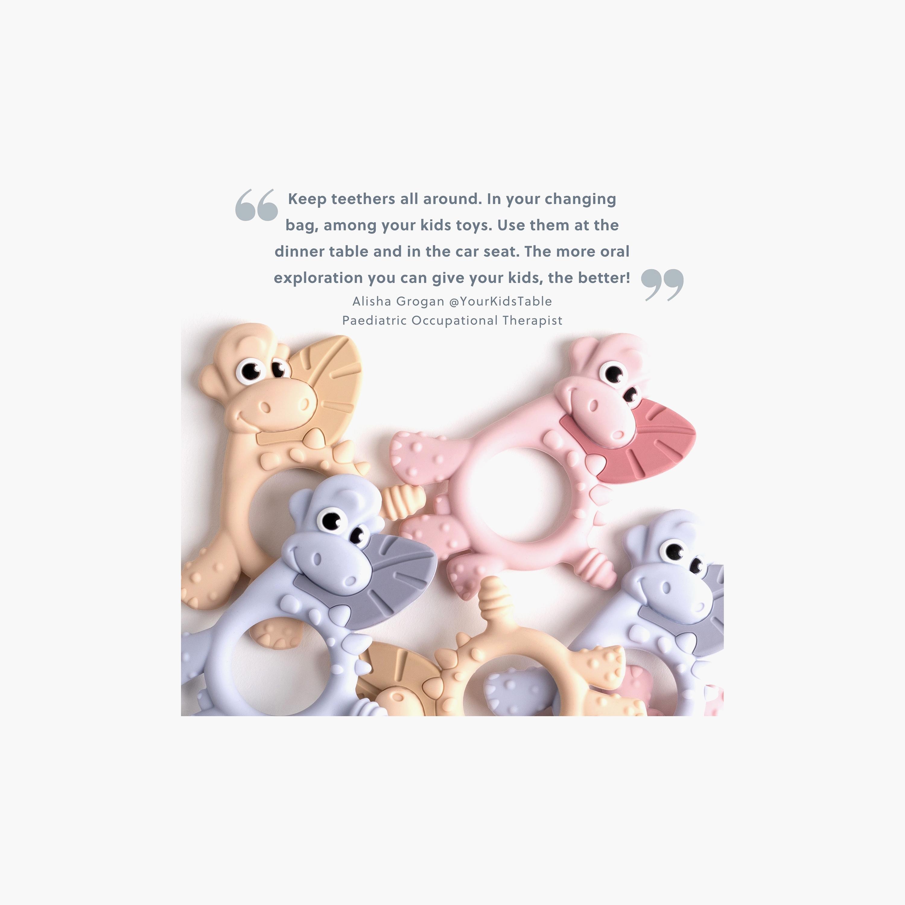 Bibado Dotty the Dinosaur Multi-Sensory Teether-baby-feeding-teethers-image-9