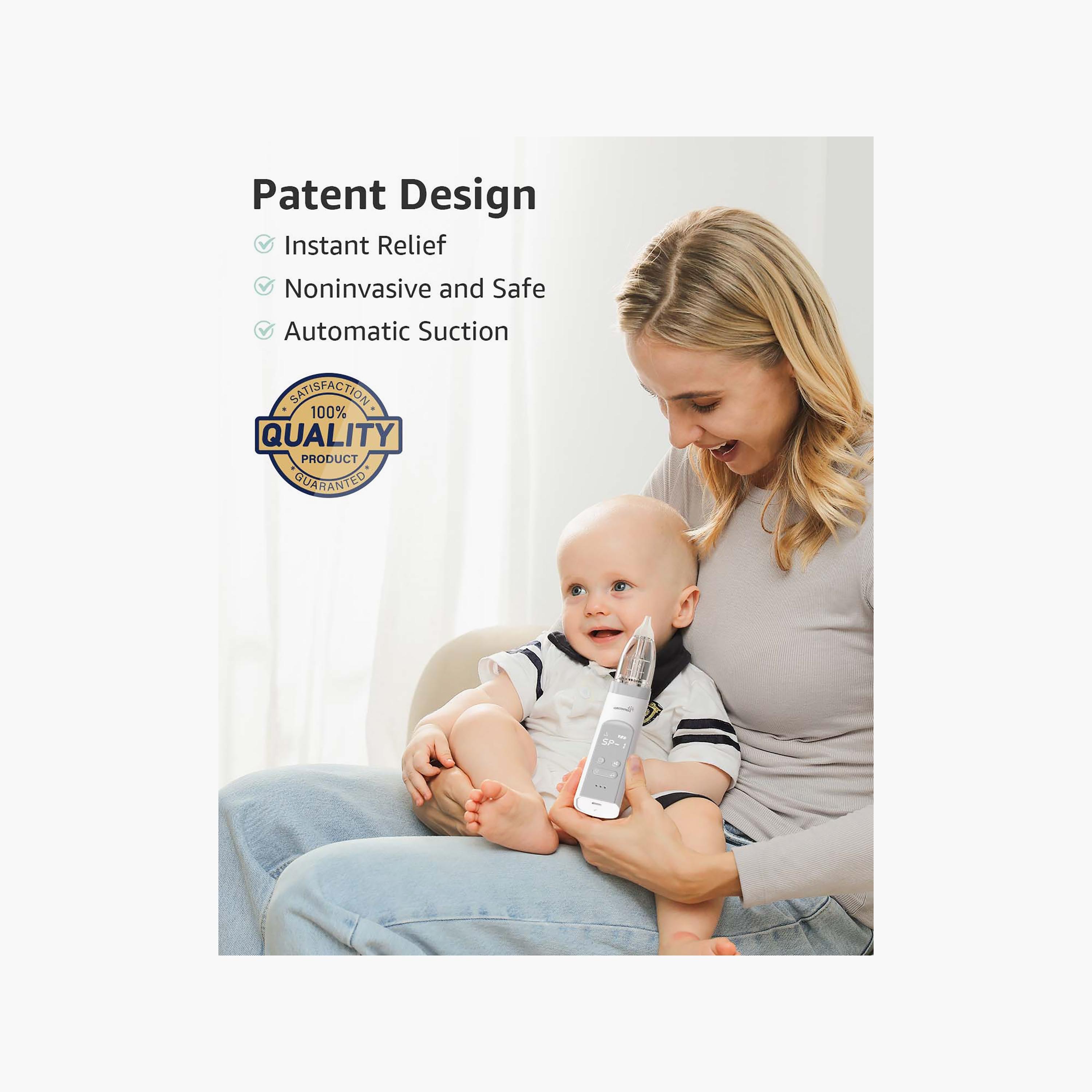 Grownsy Electric Nasal Aspirator with 3 Silicone Tips-baby-healthandsafety-thermometersandaspirators-image-8