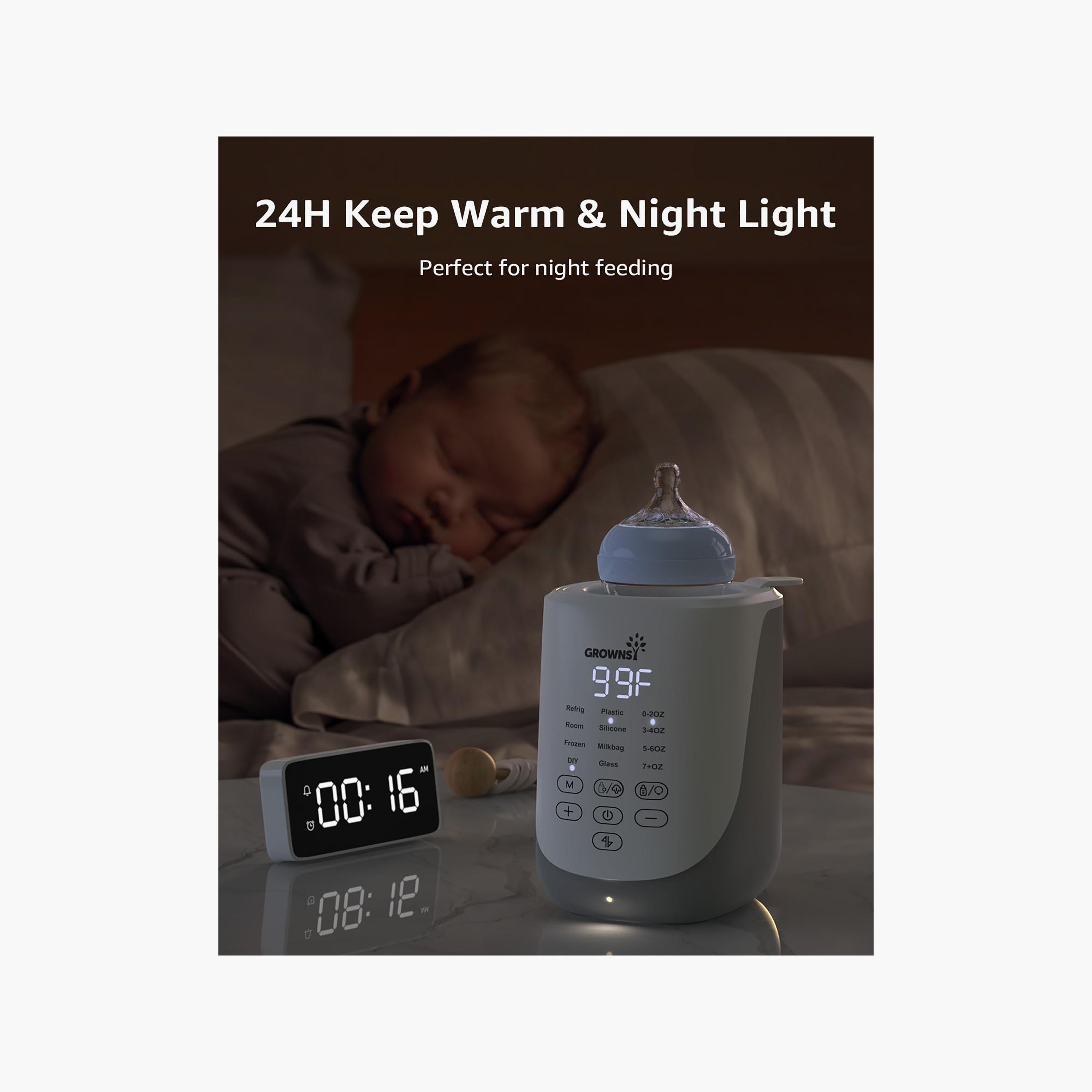 جهاز تدفئة زجاجات سريع مع رفع تلقائي وضوء ليلي من جرونسي-baby-feeding-sterilizersandwarmers-image-4
