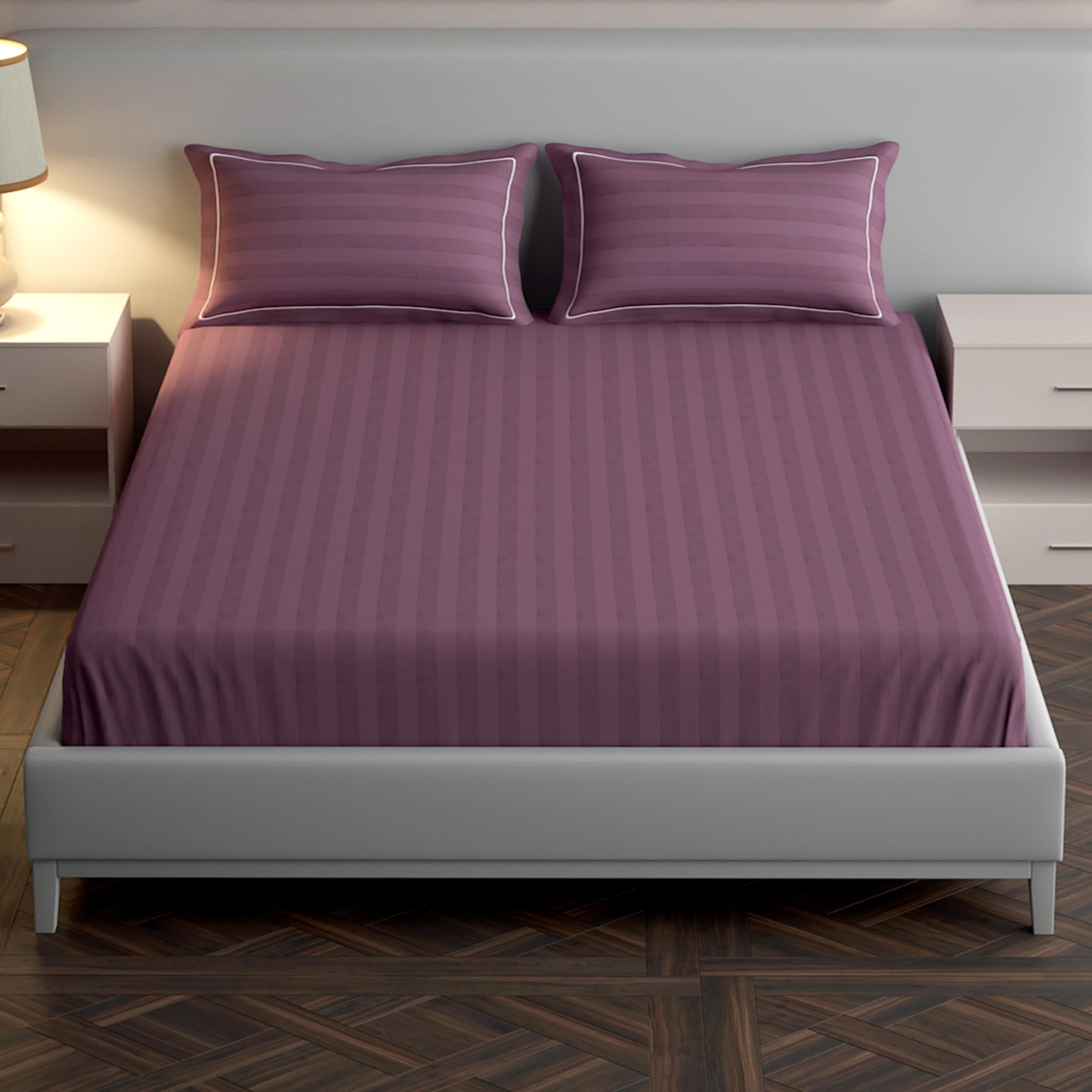 Mulberry Living Cotton 300 Thread Count 3-Piece King Fitted Sheet Set - 180x200 cm