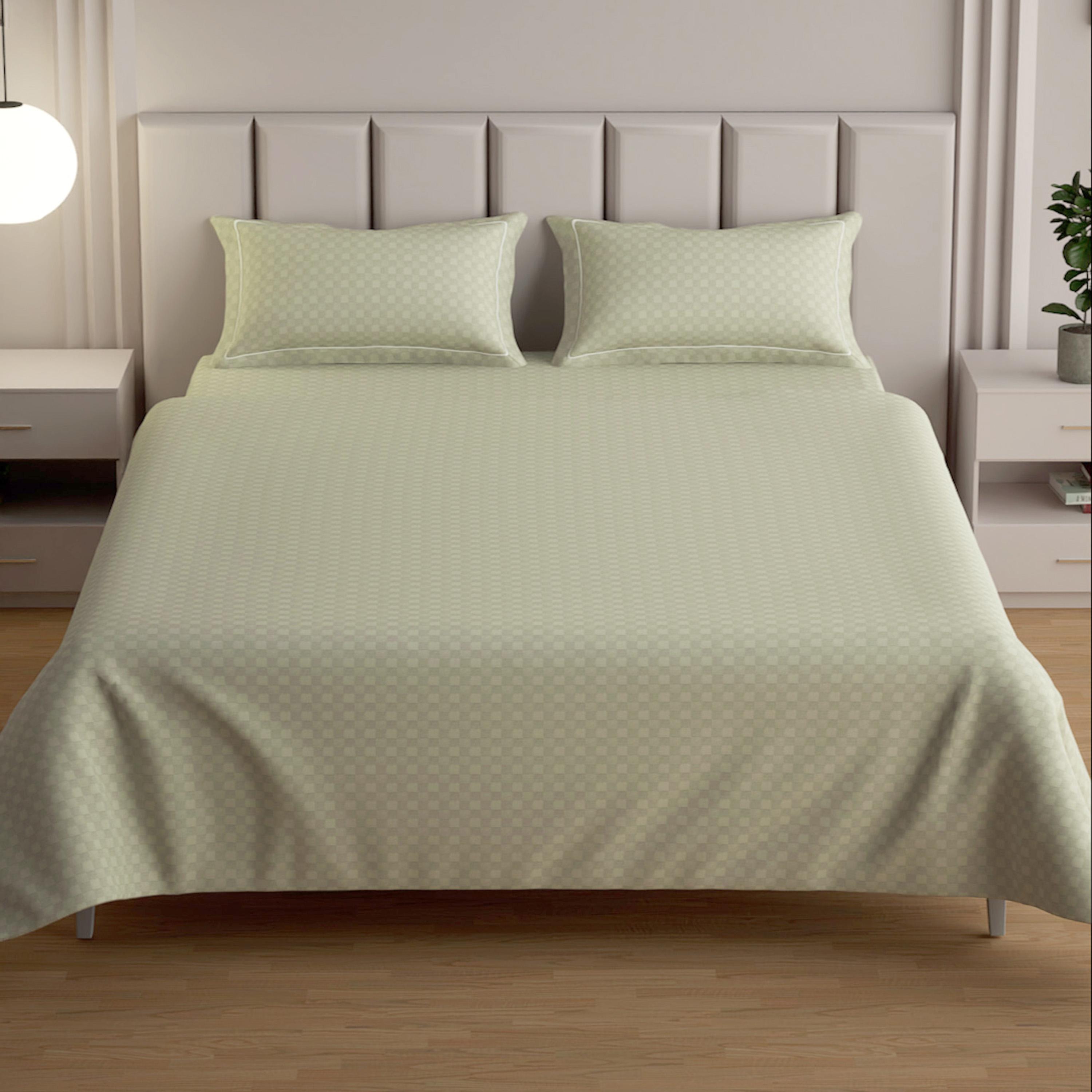 Mulberry Living Cotton 300 Thread Count 3-Piece Super King Flat Sheet Set - 260x280 cm