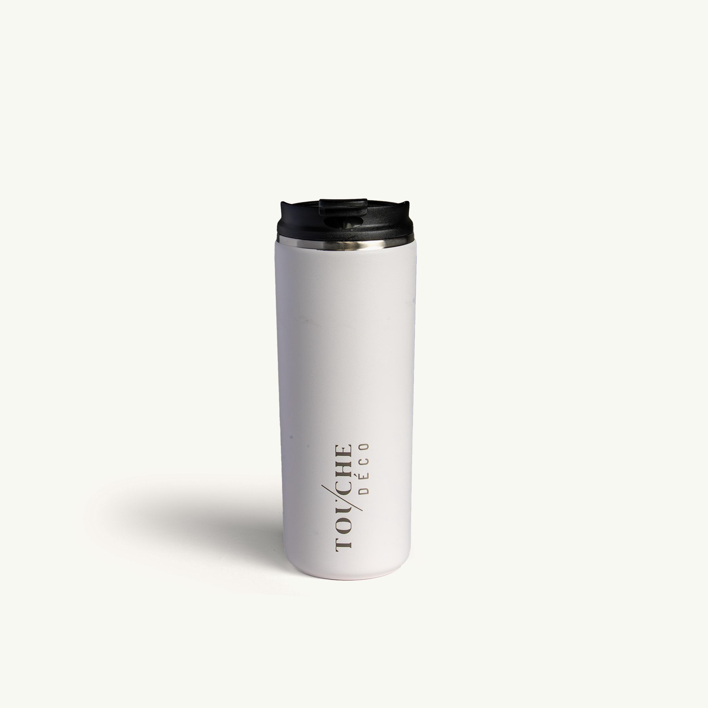 Touche Deco Cyan Stainless Steel Travel Tumbler with Lid - 475 ml