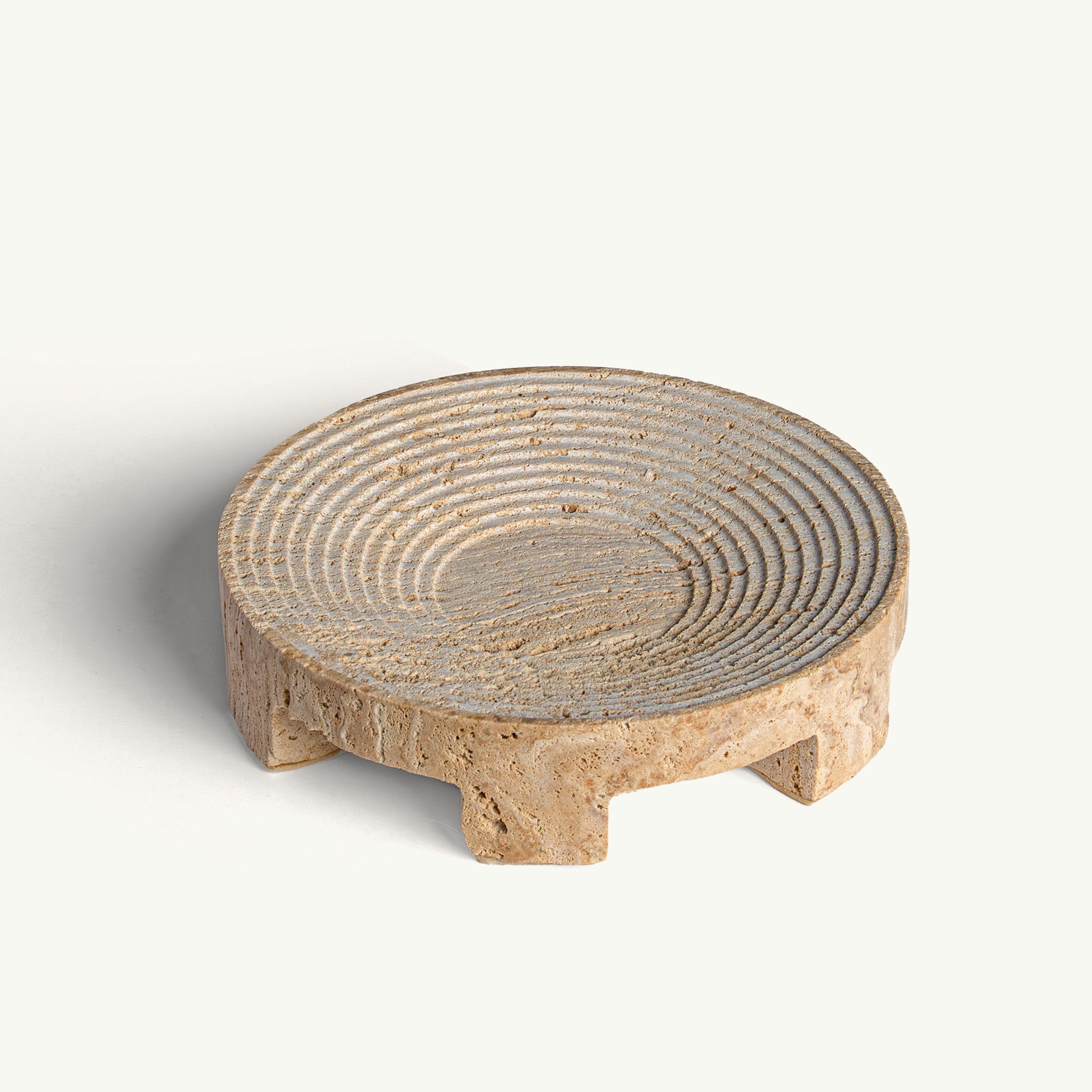 Touche Deco Travertine Decorative Bowl - 23 cm